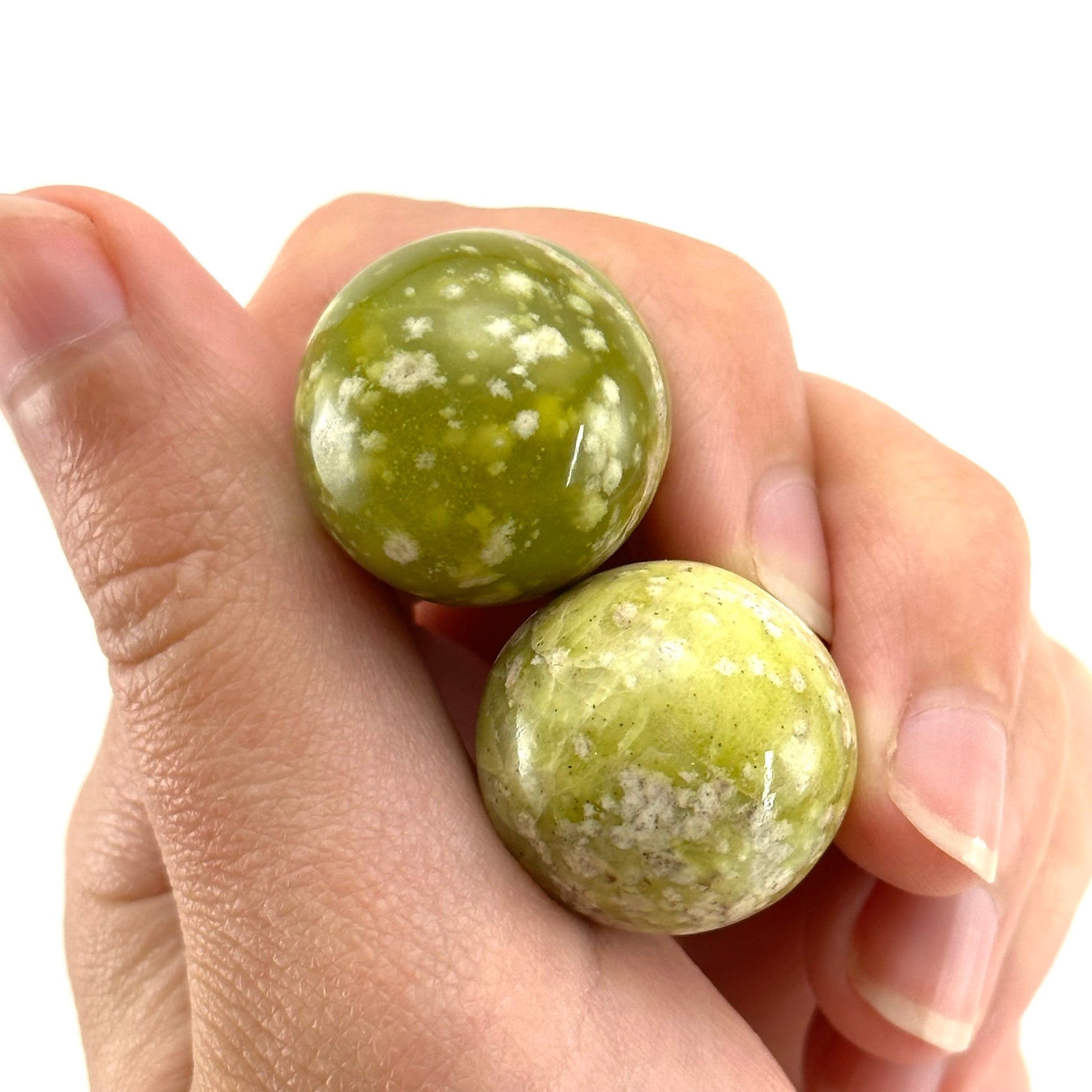 Mini Serpentine Sphere, crystal ball, green serpentine sphere, polished serpentine, crystals