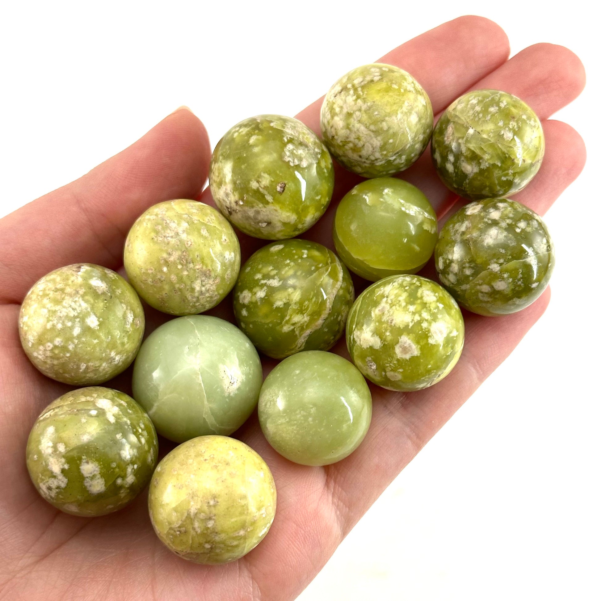 Mini Serpentine Sphere, crystal ball, green serpentine sphere, polished serpentine, crystals