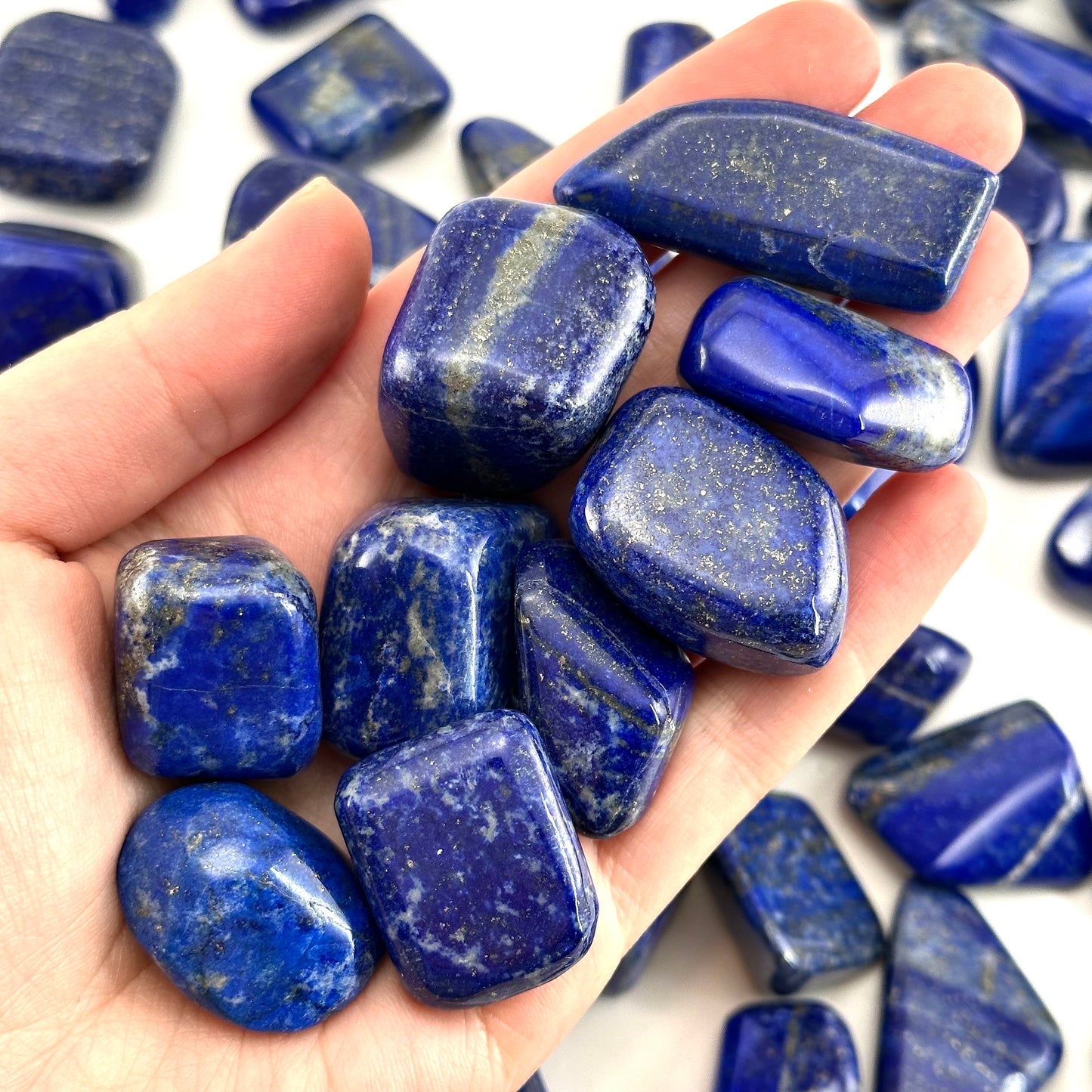 ONE Tumbled Lapis Lazuli, tumbled stones, tumbled crystal, blue lapis lazuli, lapis lazuli