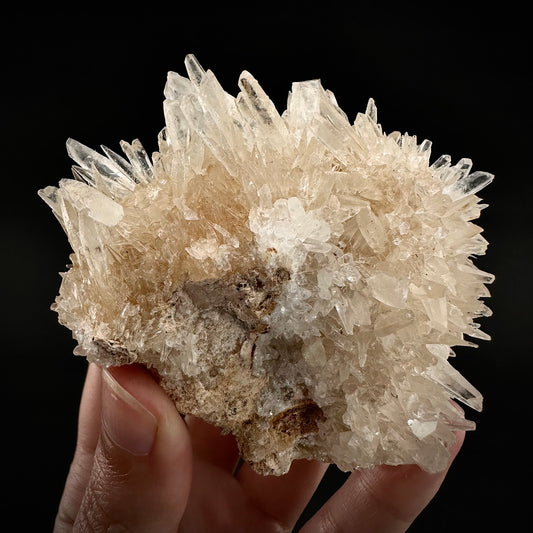 Calcite Cluster (Indonesia) | Scalenohedral calcite, white calcite, calcite crystal, hedgehog calcite, crystals, mineral specimen