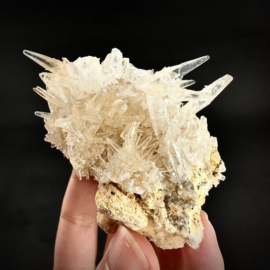 Calcite Cluster (Indonesia) | Scalenohedral calcite, white calcite, calcite crystal, hedgehog calcite, crystals, mineral specimen