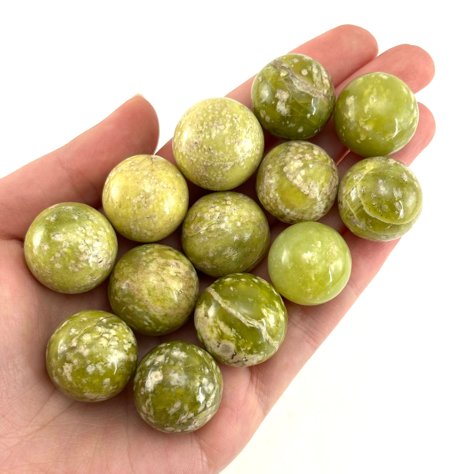 Mini Serpentine Sphere, crystal ball, green serpentine sphere, polished serpentine, crystals
