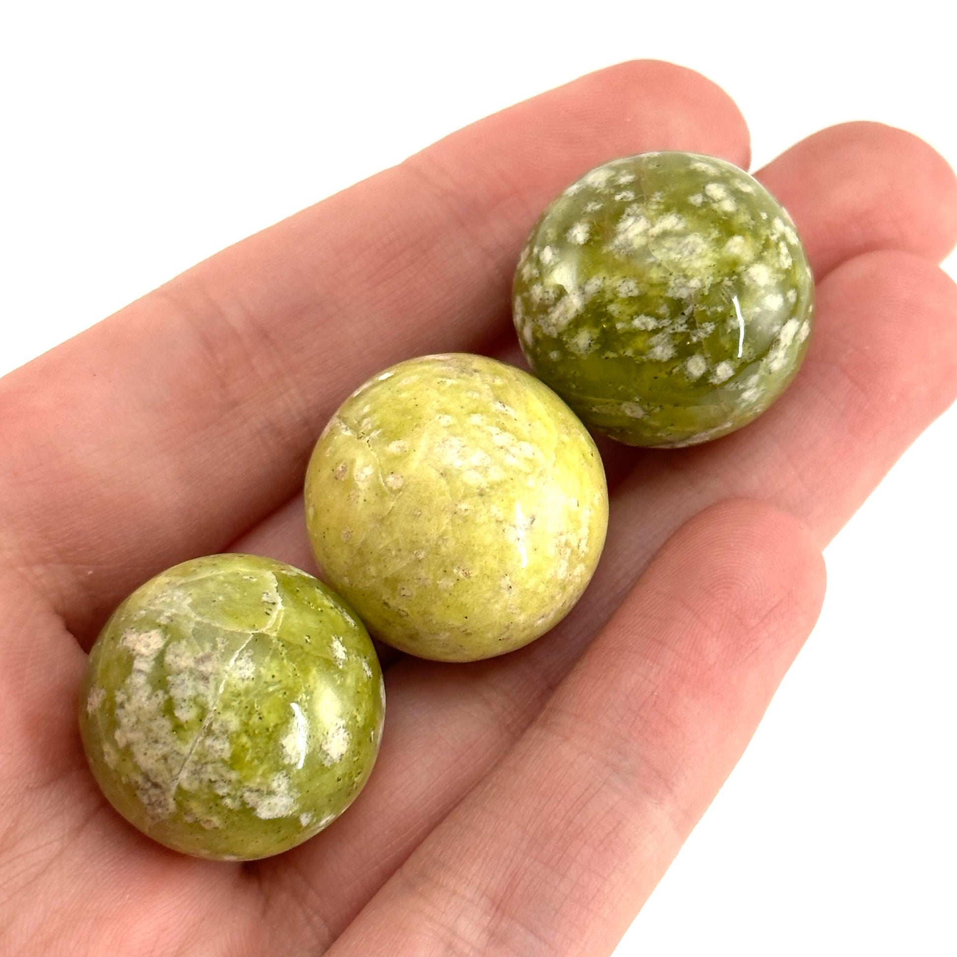 Mini Serpentine Sphere, crystal ball, green serpentine sphere, polished serpentine, crystals