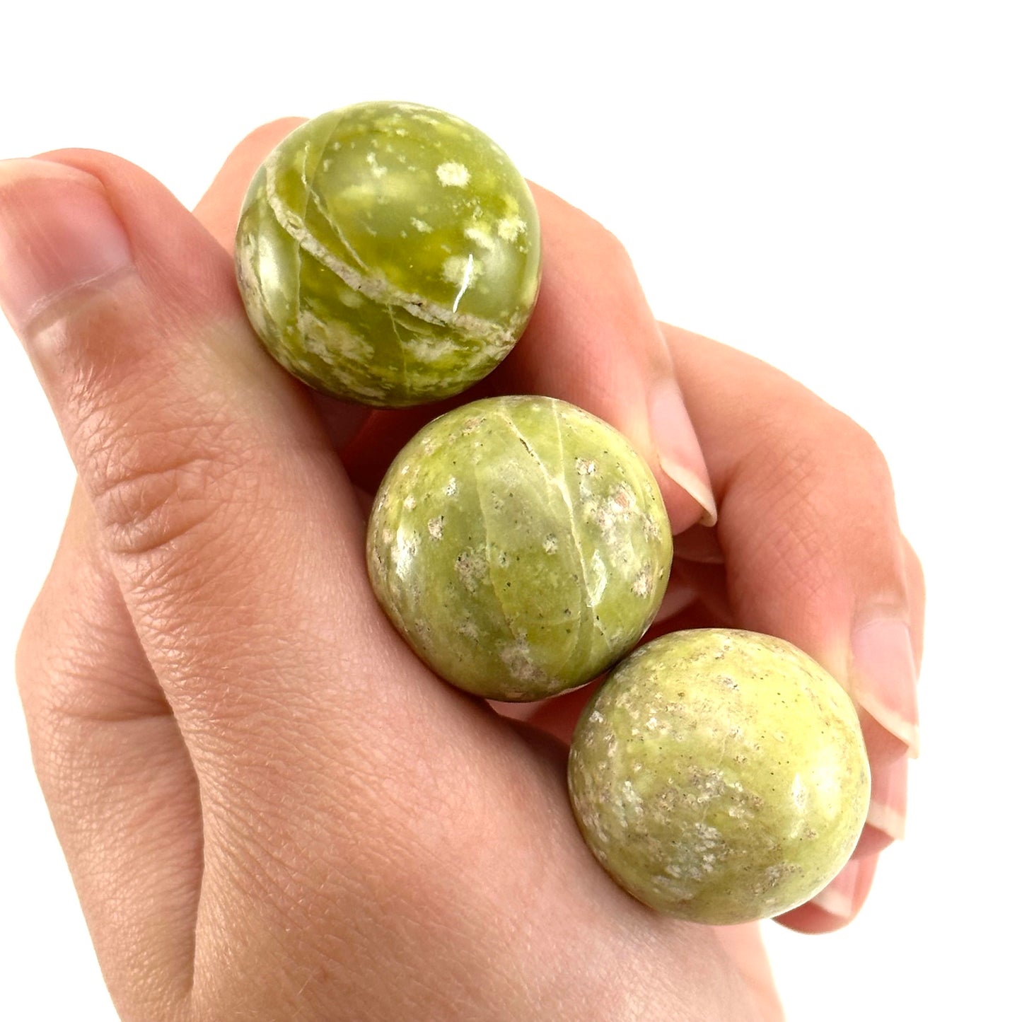 Mini Serpentine Sphere, crystal ball, green serpentine sphere, polished serpentine, crystals