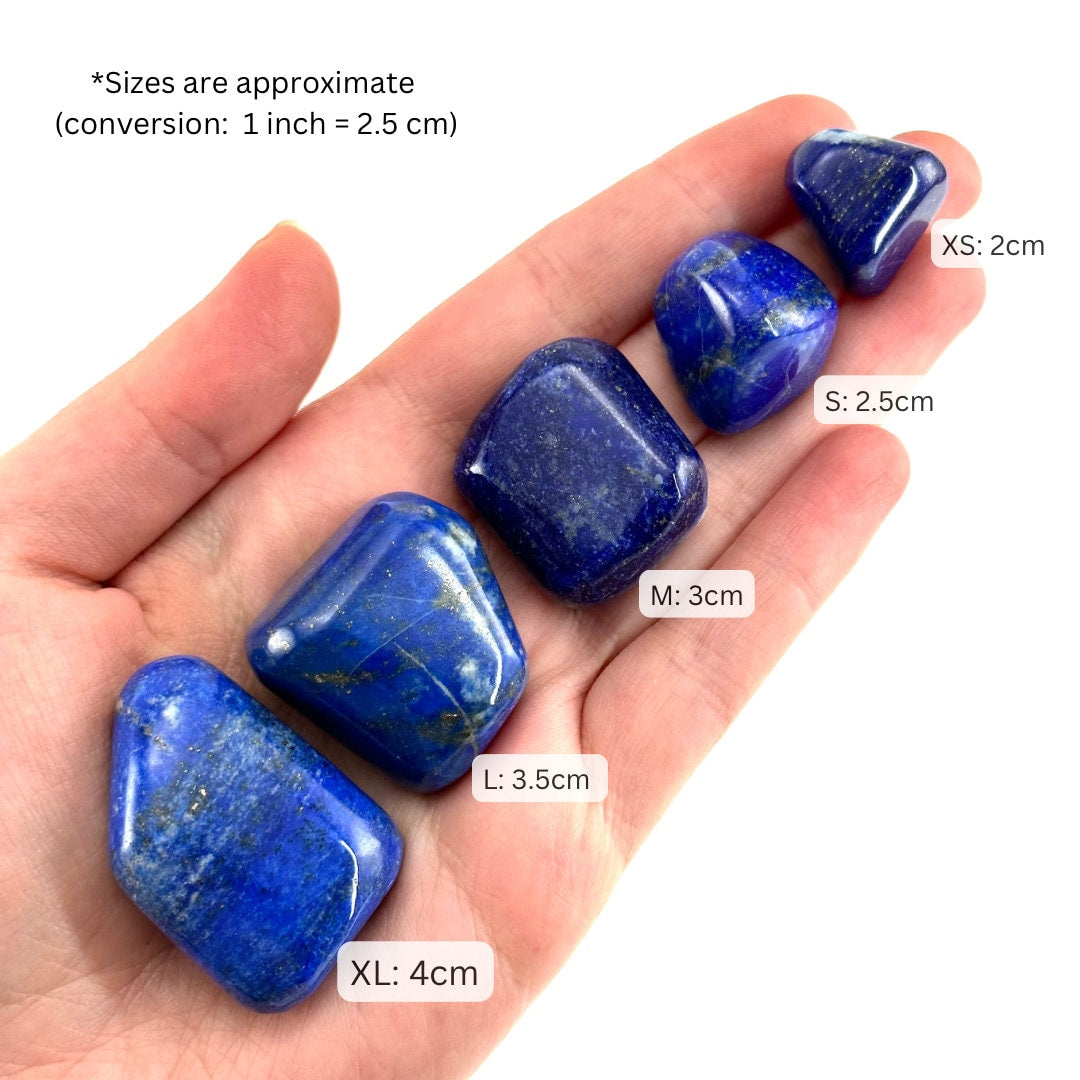 ONE Tumbled Lapis Lazuli, tumbled stones, tumbled crystal, blue lapis lazuli, lapis lazuli