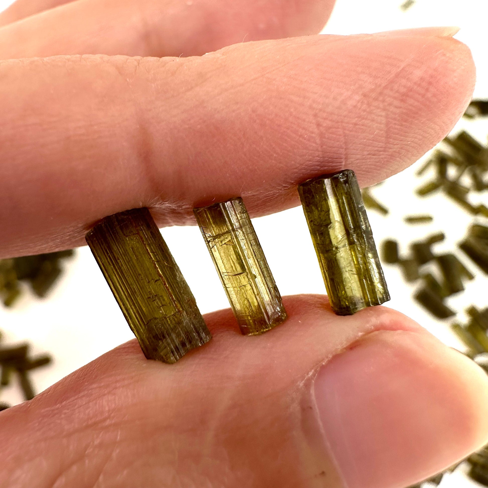 Mini Epidote Crystals | 1 Gram (Pakistan), epidote specimen, green epidote, epidote crystal, mineral specimen, crystals