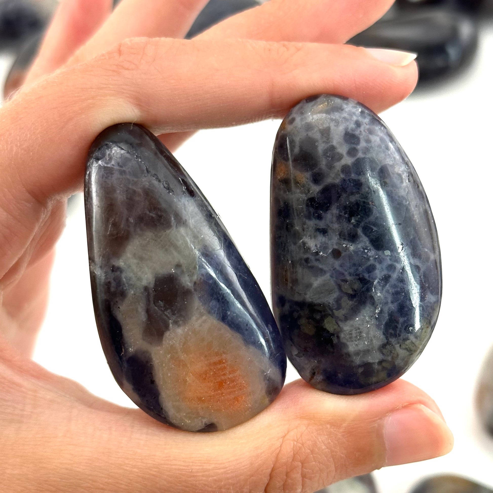 Rare! ONE Iolite Sunstone Tumble, tumbled iolite sunstone, pocket stone, worry stone, tumbled stones, tumbled sunstone, tumbled iolite