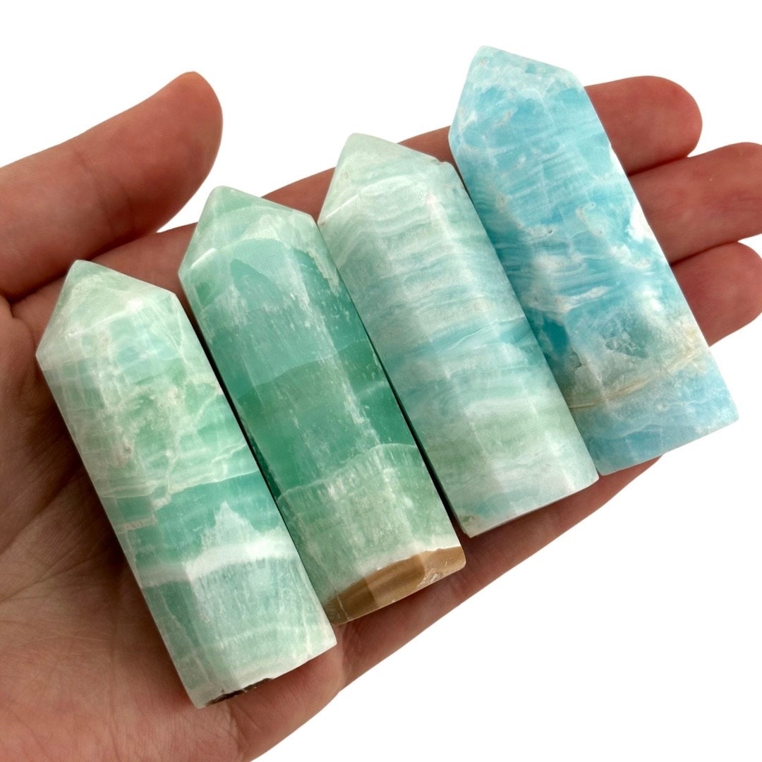 Caribbean Blue Calcite Point, blue calcite tower, crystal point, blue calcite crystal, Caribbean calcite, carribean calcite point