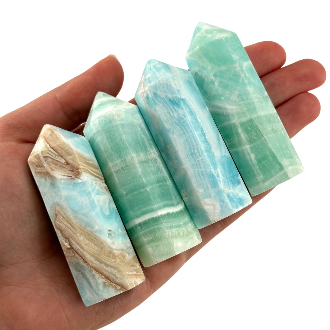 Caribbean Blue Calcite Point, blue calcite tower, crystal point, blue calcite crystal, Caribbean calcite, carribean calcite point
