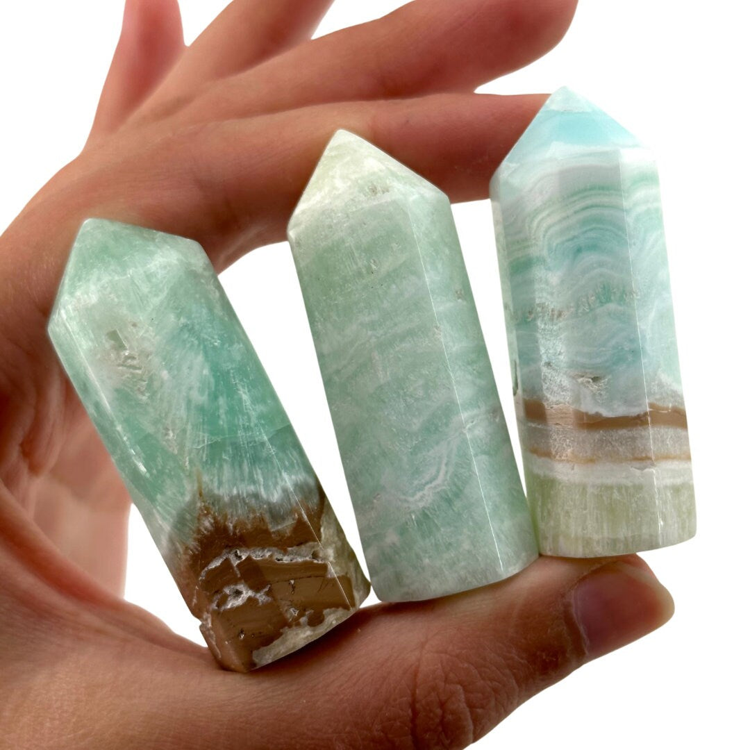 Caribbean Blue Calcite Point, blue calcite tower, crystal point, blue calcite crystal, Caribbean calcite, carribean calcite point