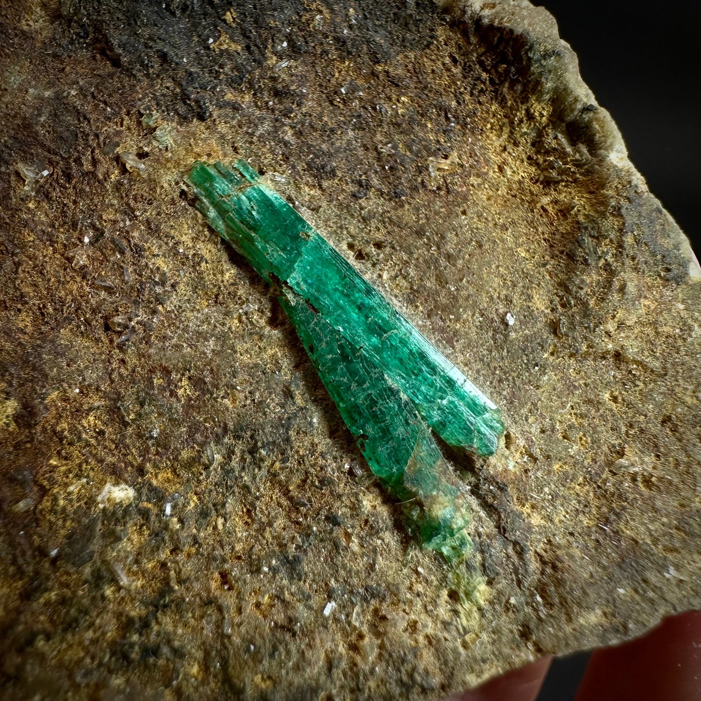 Natural Emerald on Matrix (Pakistan) | beryl var. emerald, green emerald, raw emerald, emerald crystal, mineral specimen