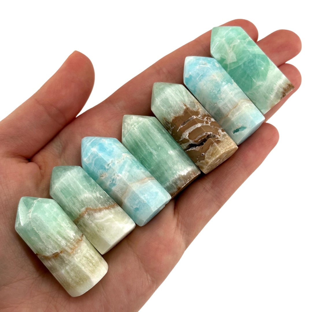 Caribbean Blue Calcite Point, blue calcite tower, crystal point, blue calcite crystal, Caribbean calcite, carribean calcite point