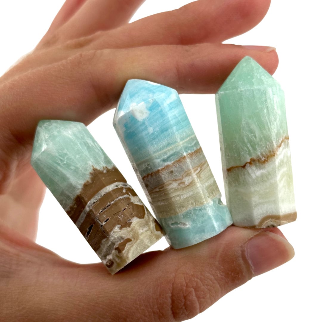 Caribbean Blue Calcite Point, blue calcite tower, crystal point, blue calcite crystal, Caribbean calcite, carribean calcite point