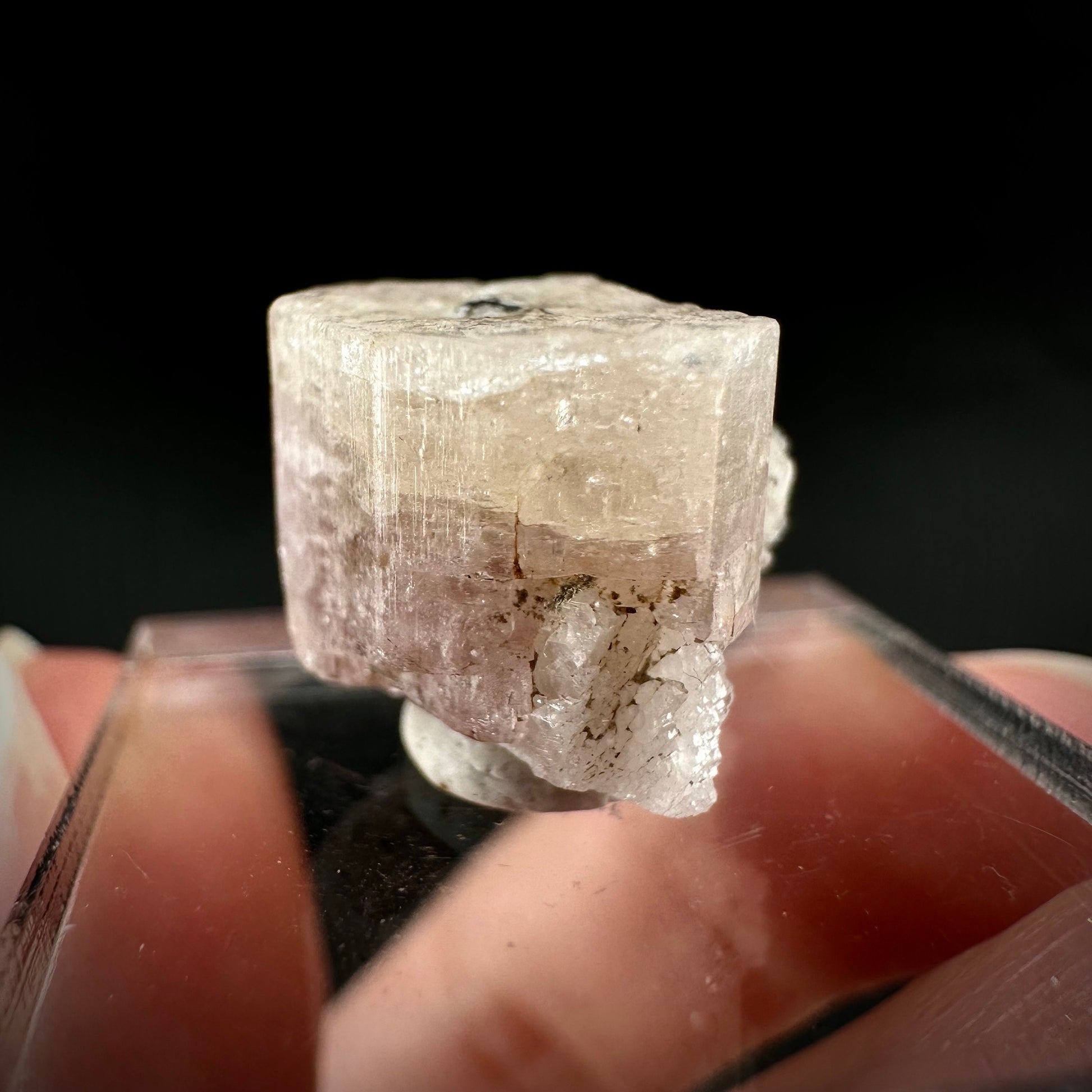 Pink Fluorapatite & Albite (Pakistan), natural pink apatite, terminated apatite crystal, mineral specimen, rare gems