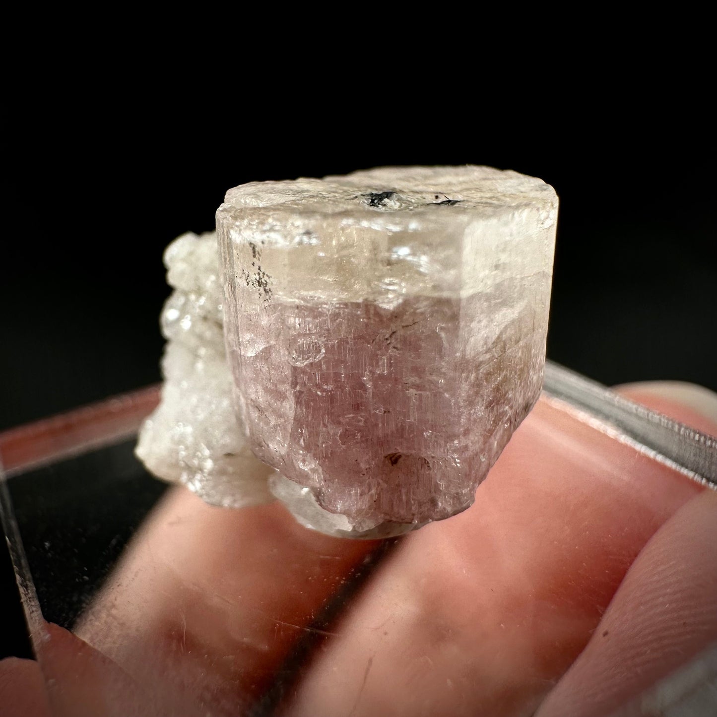 Pink Fluorapatite & Albite (Pakistan), natural pink apatite, terminated apatite crystal, mineral specimen, rare gems