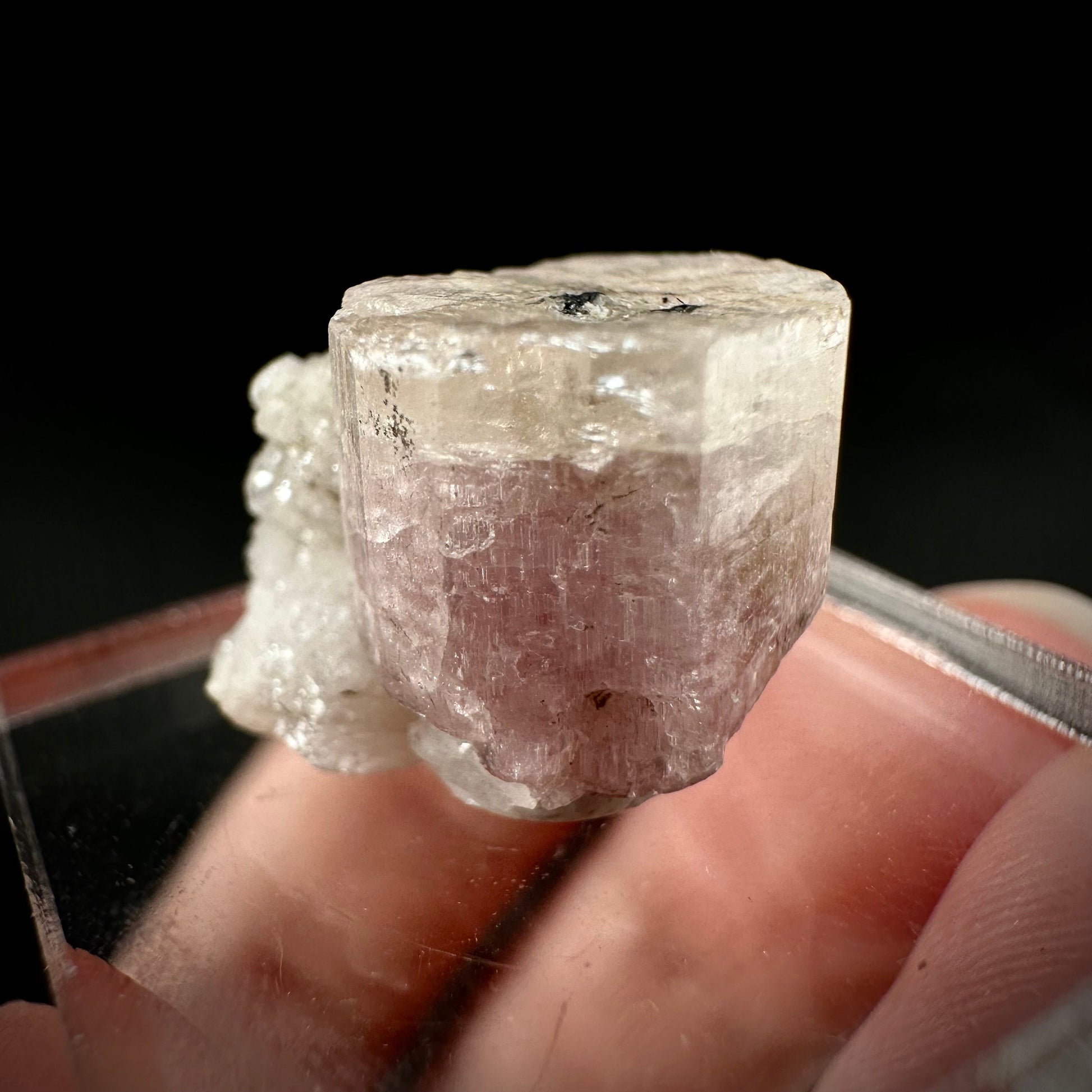 Pink Fluorapatite & Albite (Pakistan), natural pink apatite, terminated apatite crystal, mineral specimen, rare gems