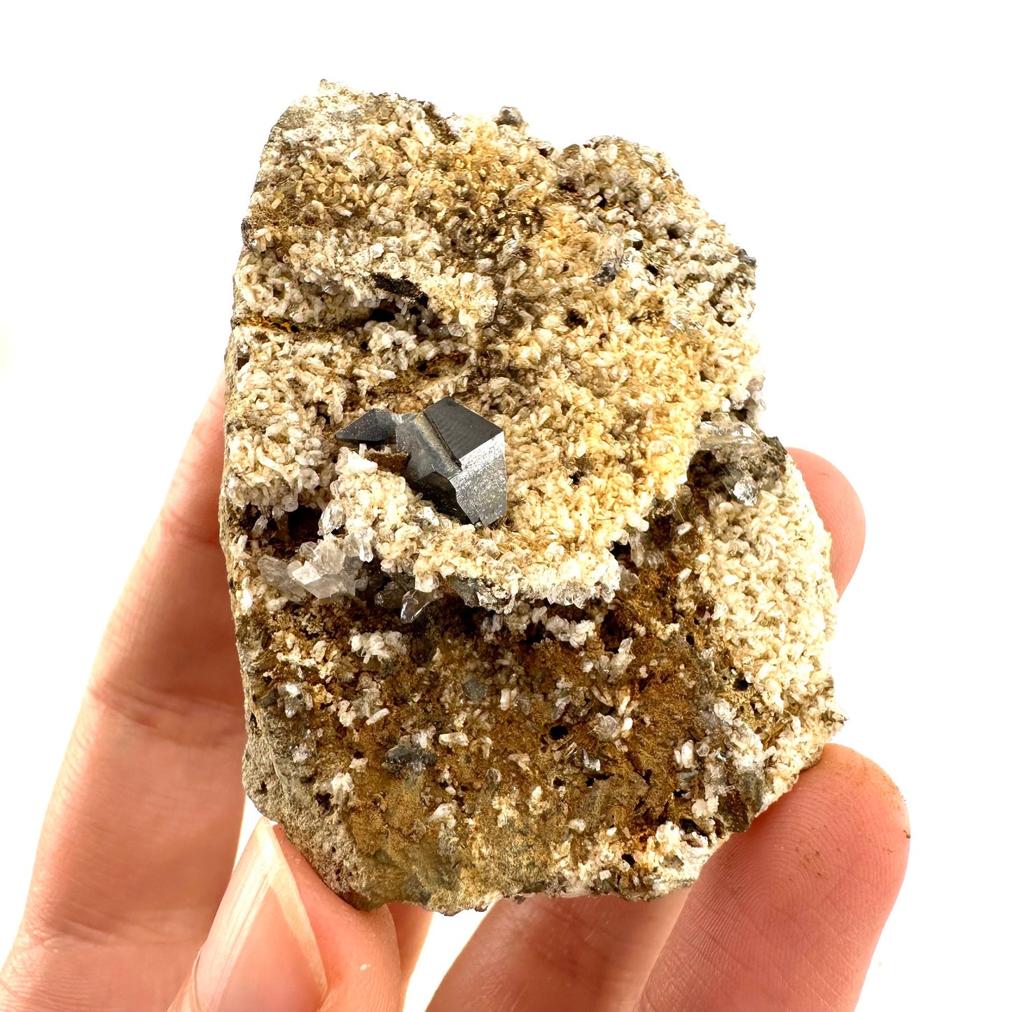 Anatase on Matrix with Quartz (Pakistan), anatase crystal, terminated anatase, mineral specimen, rare gems
