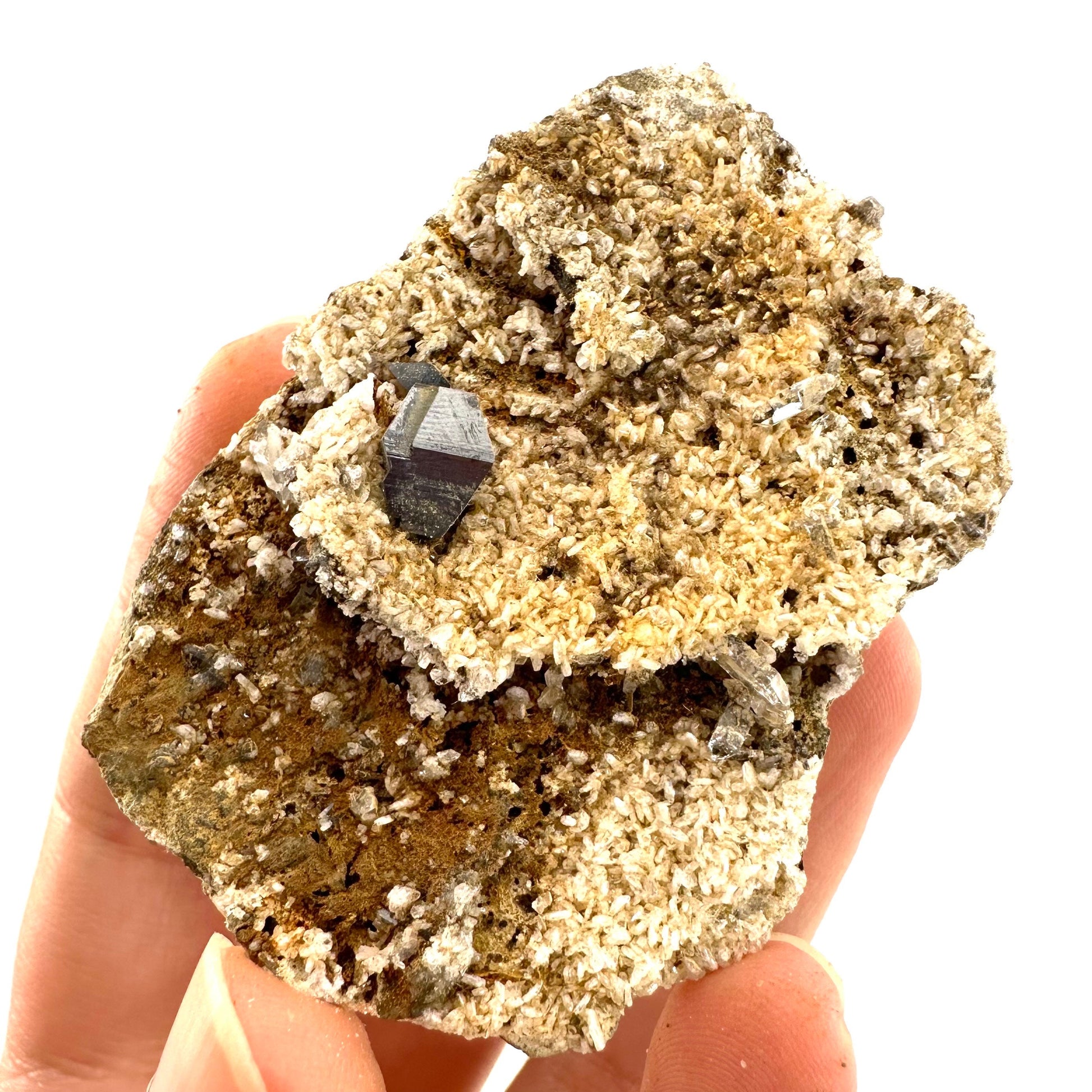 Anatase on Matrix with Quartz (Pakistan), anatase crystal, terminated anatase, mineral specimen, rare gems