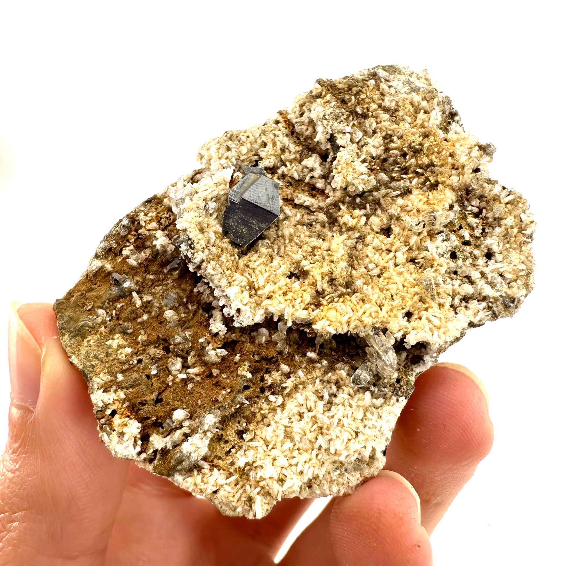Anatase on Matrix with Quartz (Pakistan), anatase crystal, terminated anatase, mineral specimen, rare gems