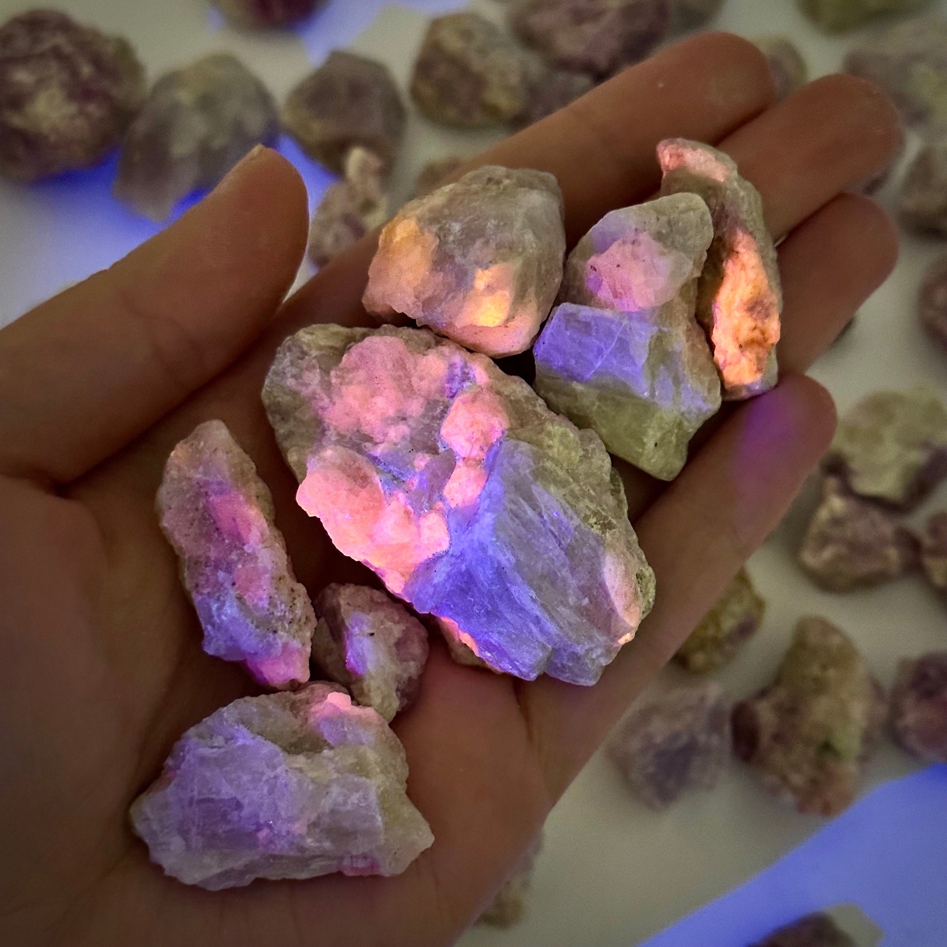 ONE UV-Reactive Hackmanite Raw Specimen | raw hackmanite, purple hackmanite, hackmanite crystal, mineral specimen
