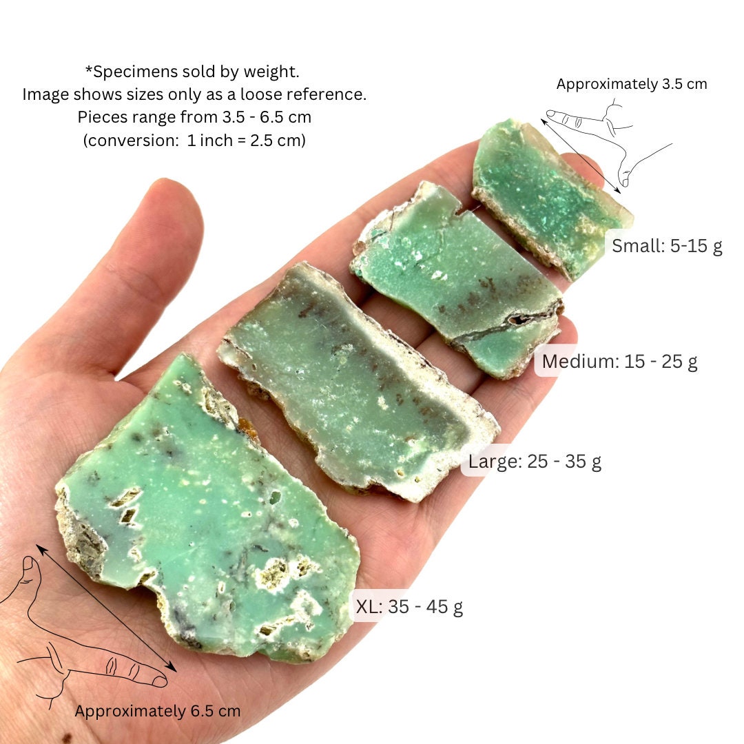 Mint Chrysoprase Slice (Indonesia) | polished green chrysoprase, chrysoprase slice, green chalcedony, mineral specimen