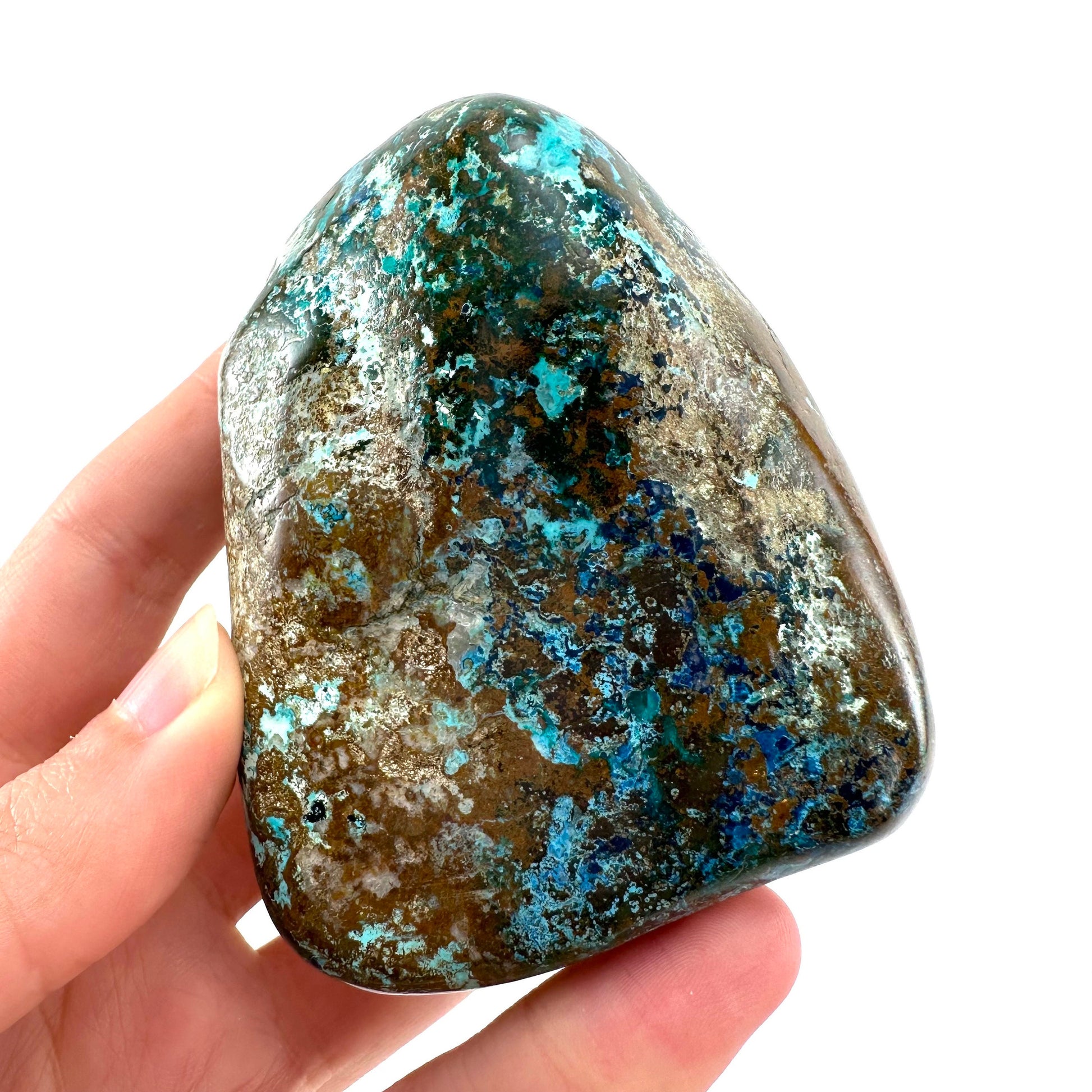 Shattuckite & Chrysocolla Freeform (Namibia), shattukite, Chrysocolla, shattuckite free form, polished shattuckite