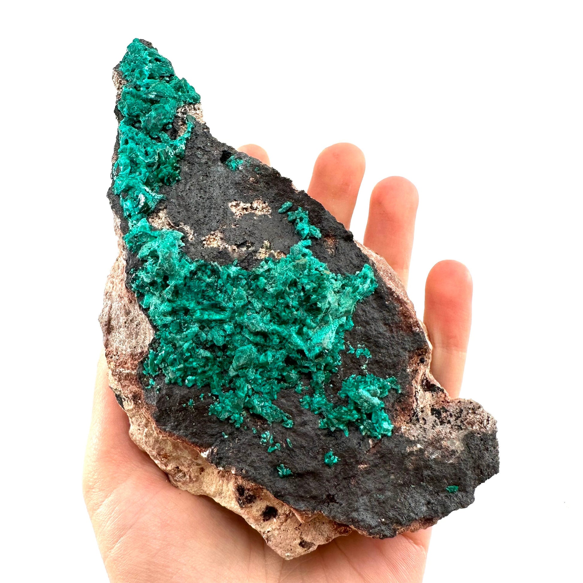 Dioptase Specimen (Namibia), raw dioptase, dioptase crystal, mineral specimen