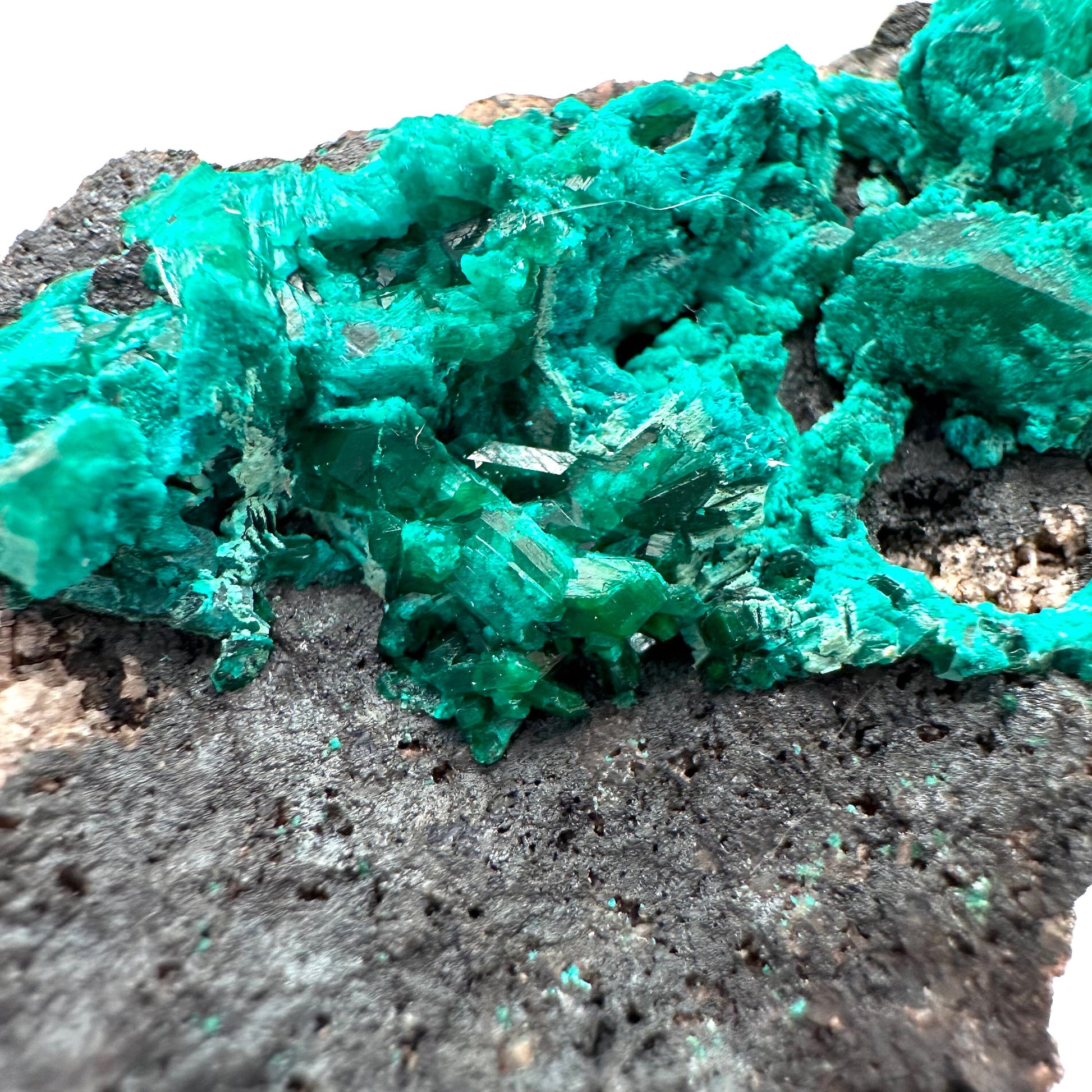 Dioptase Specimen (Namibia), raw dioptase, dioptase crystal, mineral specimen