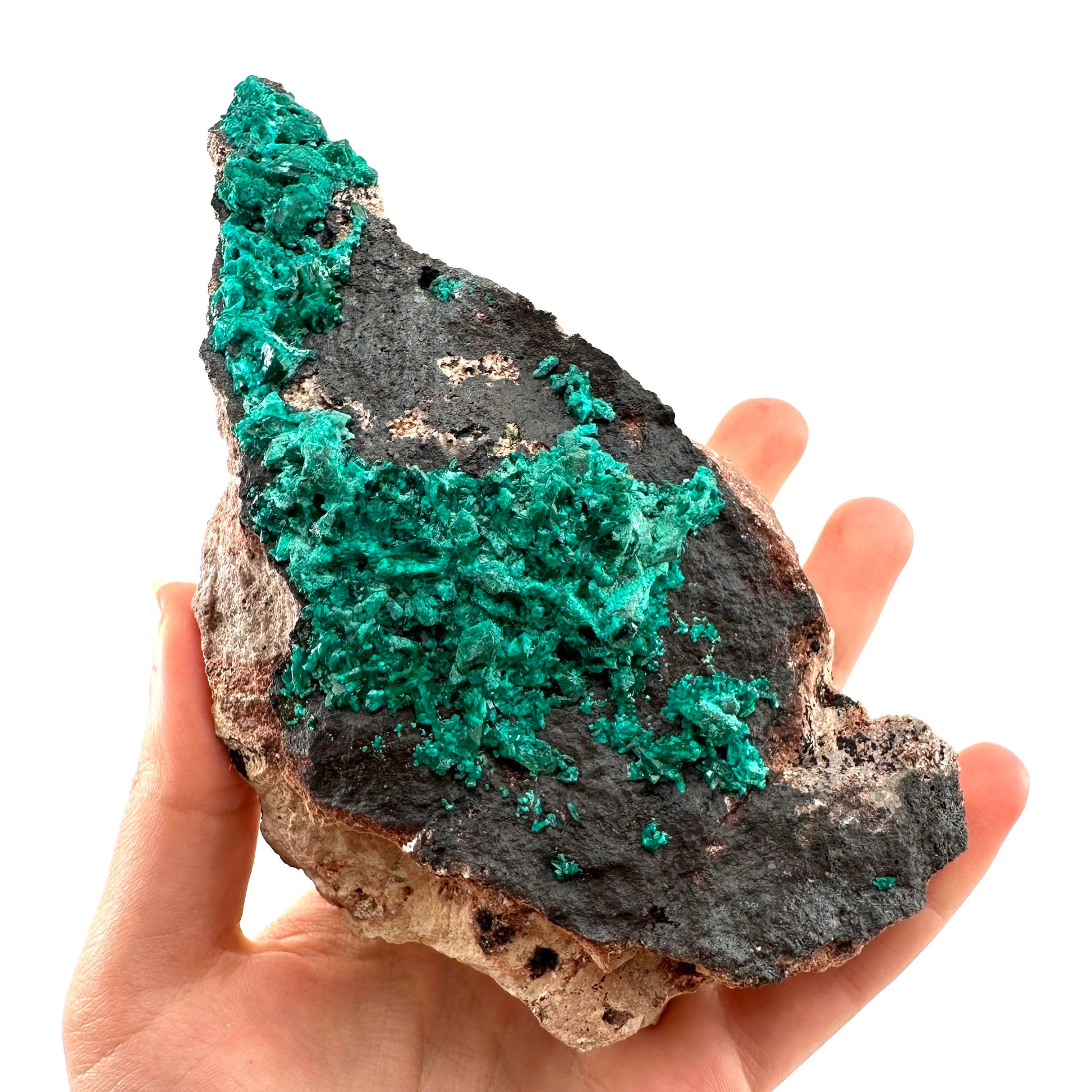 Dioptase Specimen (Namibia), raw dioptase, dioptase crystal, mineral specimen