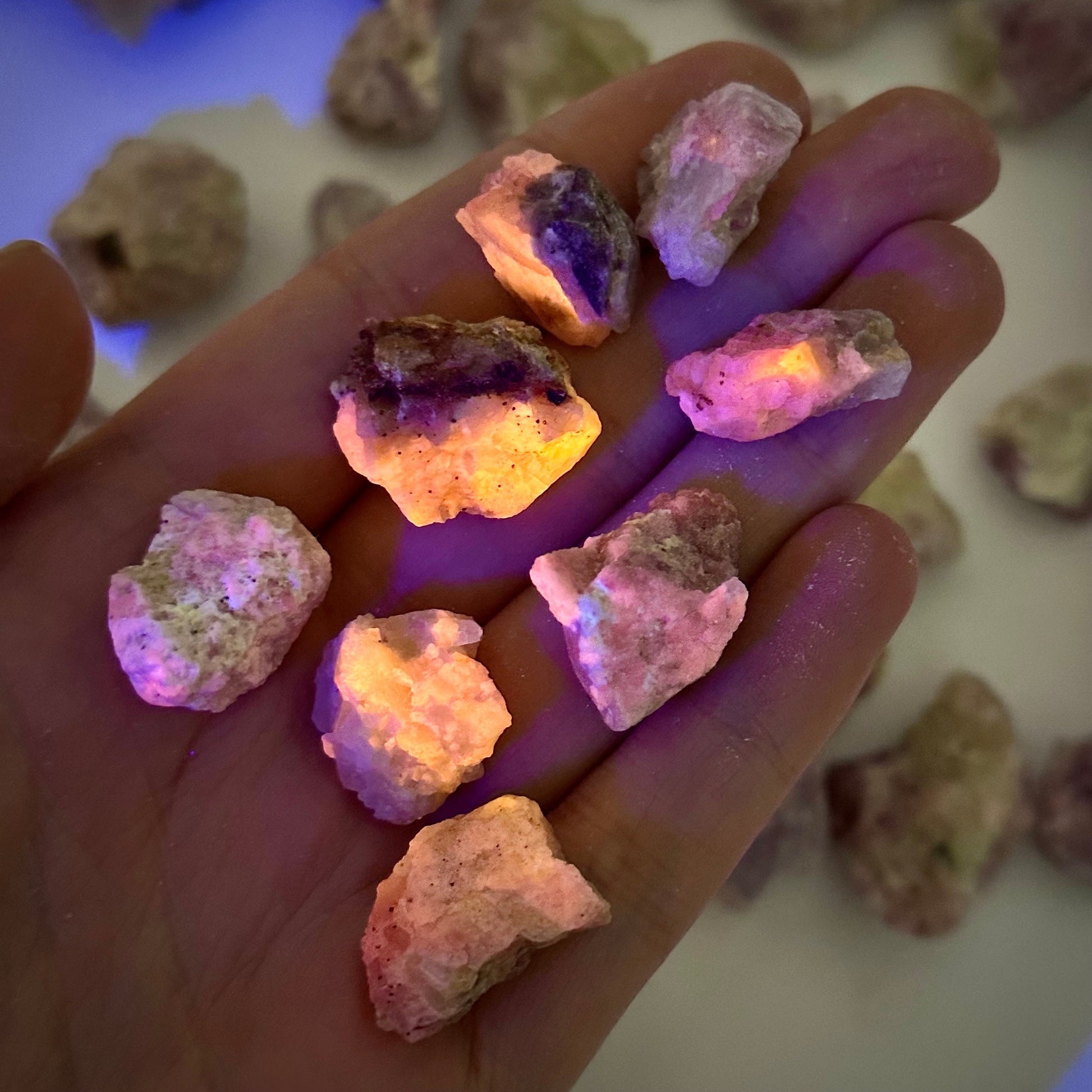 ONE UV-Reactive Hackmanite Raw Specimen | raw hackmanite, purple hackmanite, hackmanite crystal, mineral specimen