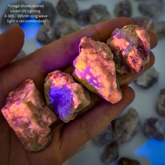 ONE UV-Reactive Hackmanite Raw Specimen | raw hackmanite, purple hackmanite, hackmanite crystal, mineral specimen