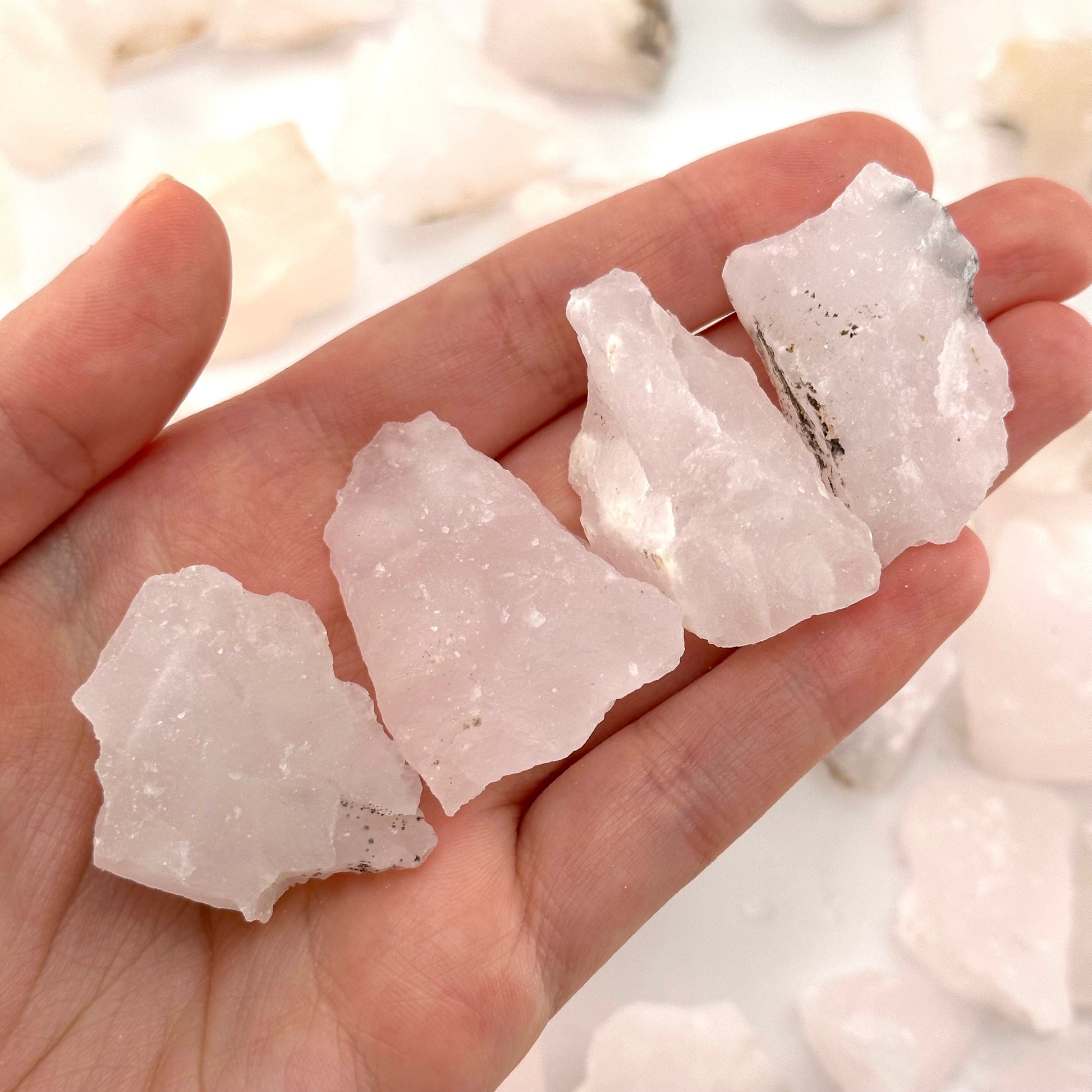 ONE UV-Reactive Mangano Calcite Specimen | raw mangano calcite, pink mangano calcite, fluorescent crystal, mineral specimen