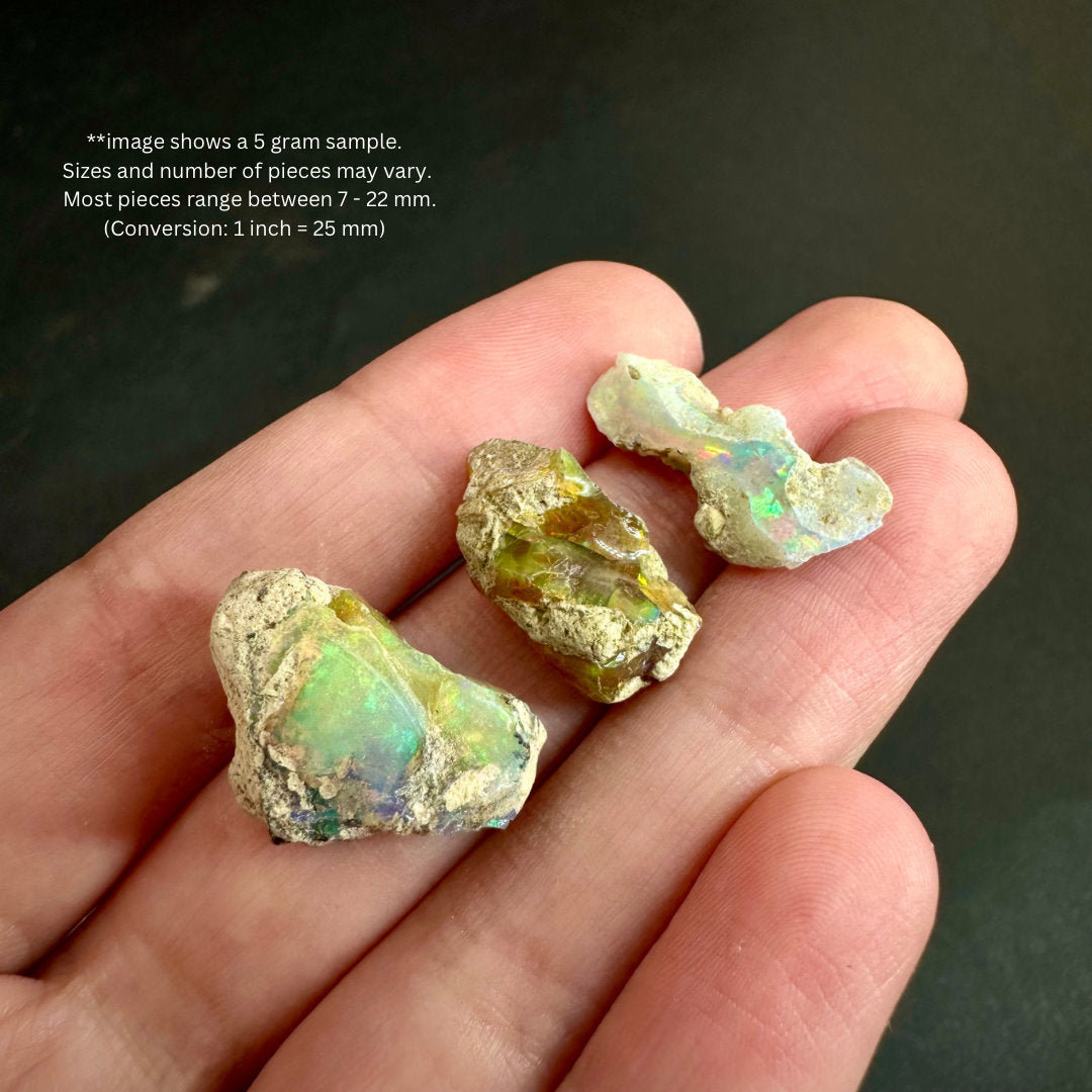 Natural Opals (per gram) | Ethiopian Opal, natural opal, rough opals, welo opal, raw opal