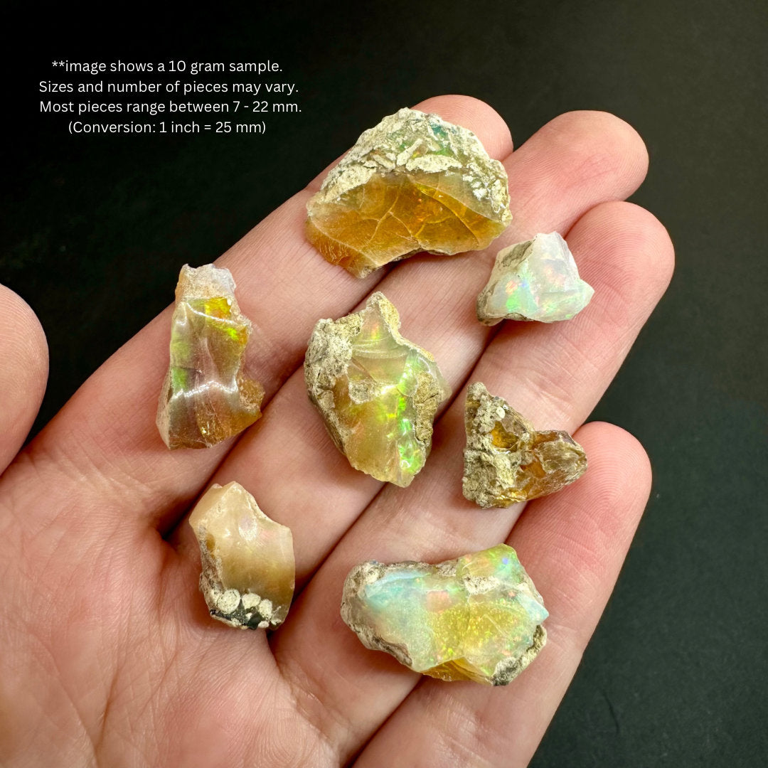 Natural Opals (per gram) | Ethiopian Opal, natural opal, rough opals, welo opal, raw opal