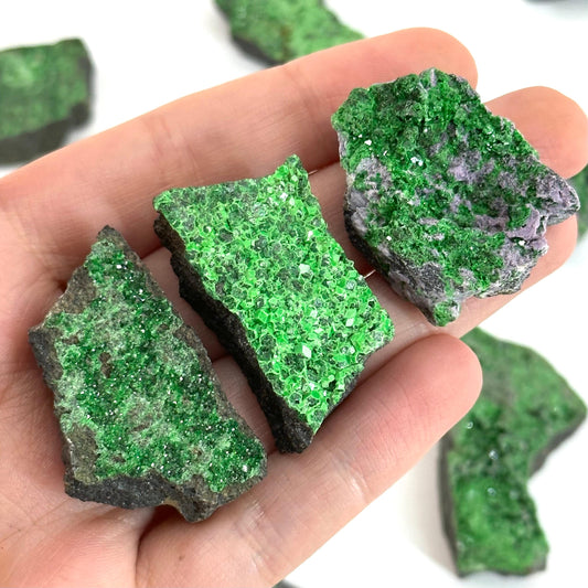 ONE Uvarovite Garnet (Russia) | green garnet, rare minerals, uvarovite garnet crystal, mineral specimen