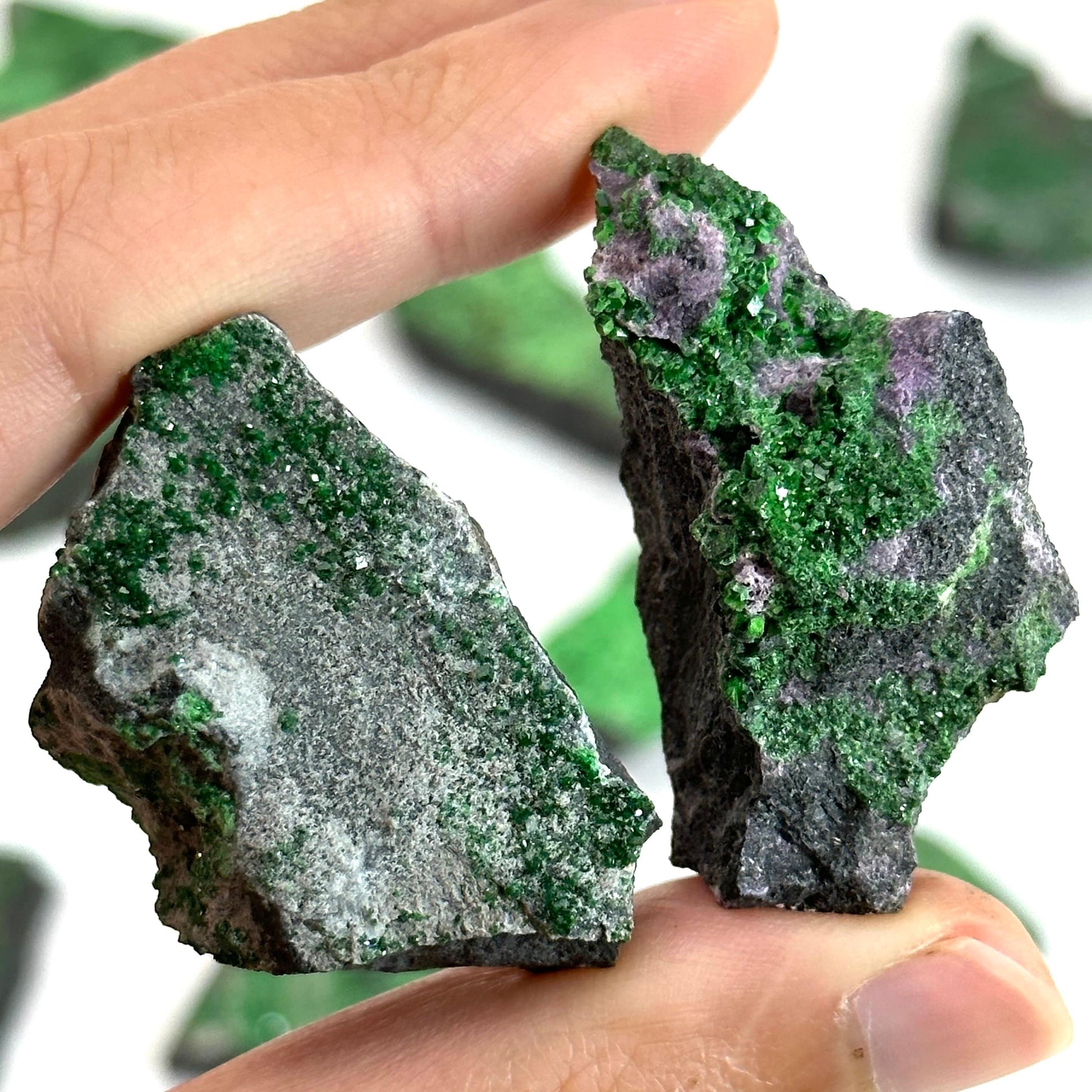 ONE Uvarovite Garnet (Russia) | green garnet, rare minerals, uvarovite garnet crystal, mineral specimen