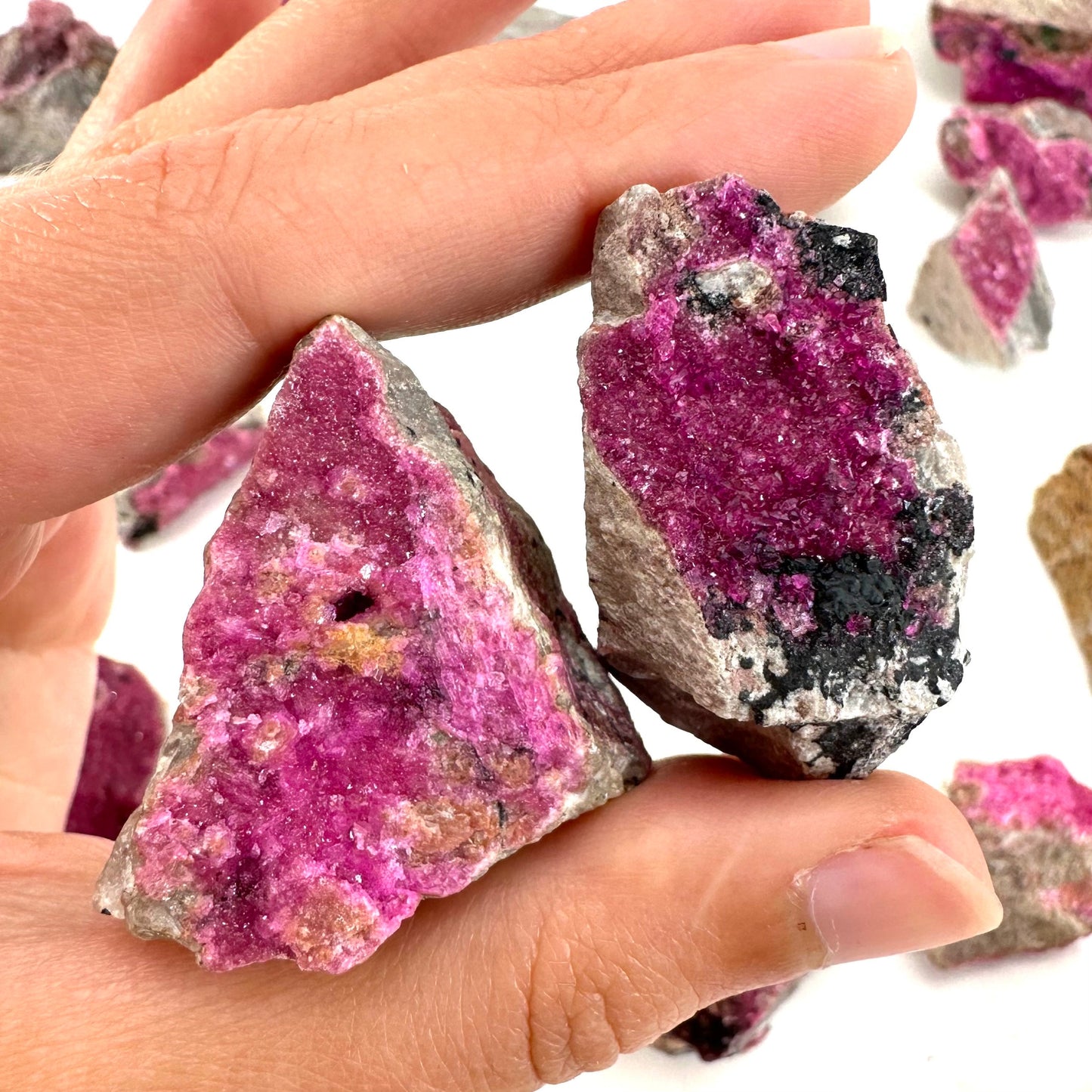 Cobalto Calcite Crystal Cluster | natural pink cobaltoan calcite, raw mineral specimen