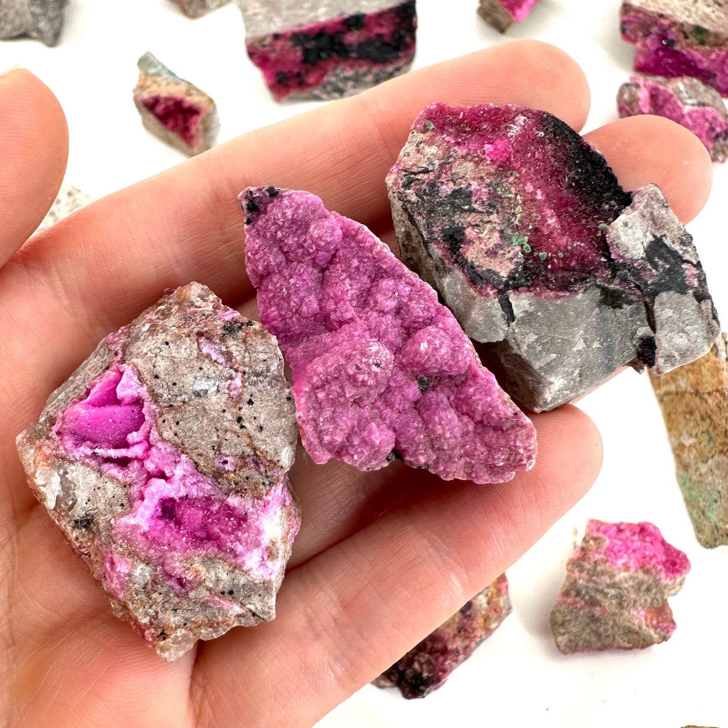 Cobalto Calcite Crystal Cluster | natural pink cobaltoan calcite, raw mineral specimen