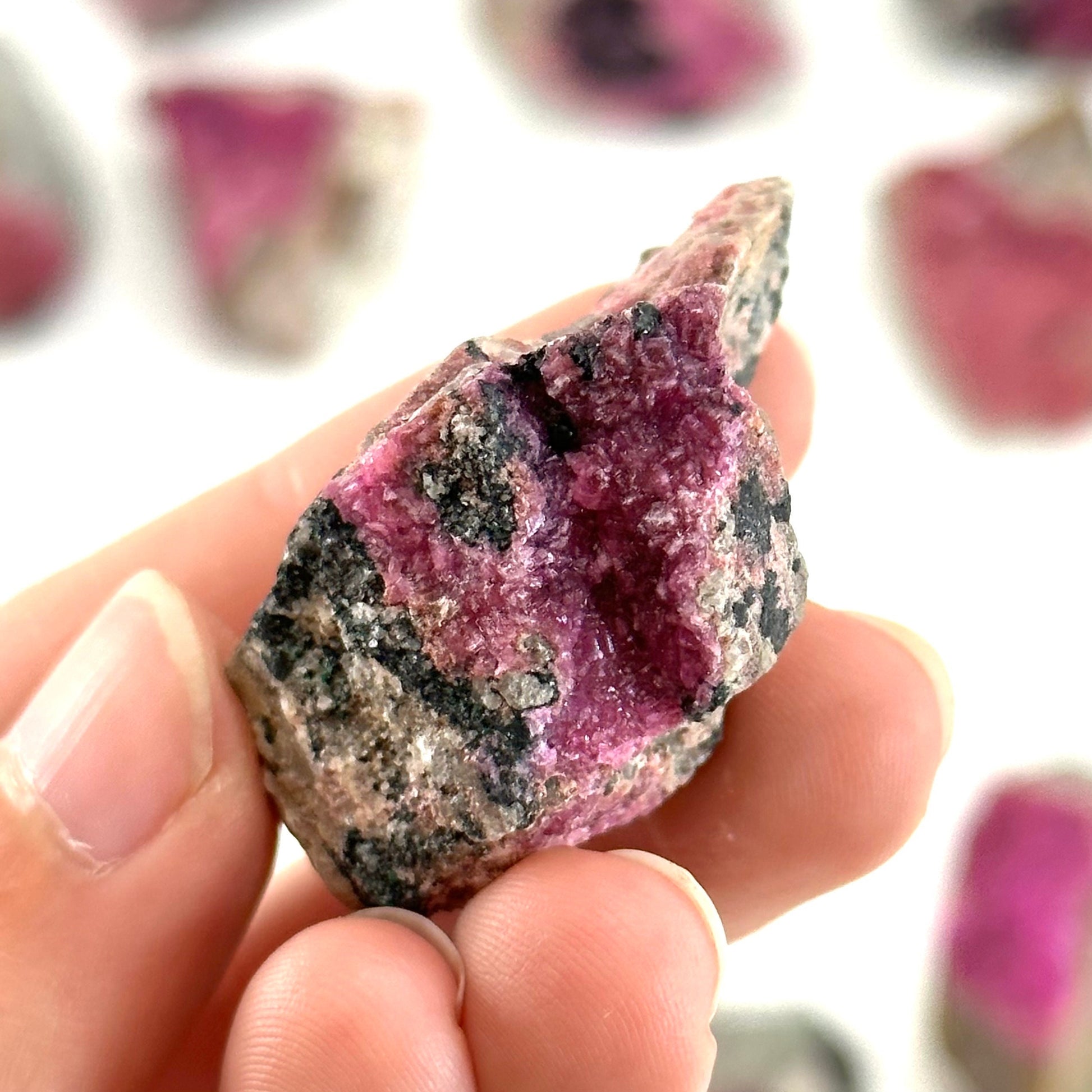 Cobalto Calcite Crystal Cluster | natural pink cobaltoan calcite, raw mineral specimen
