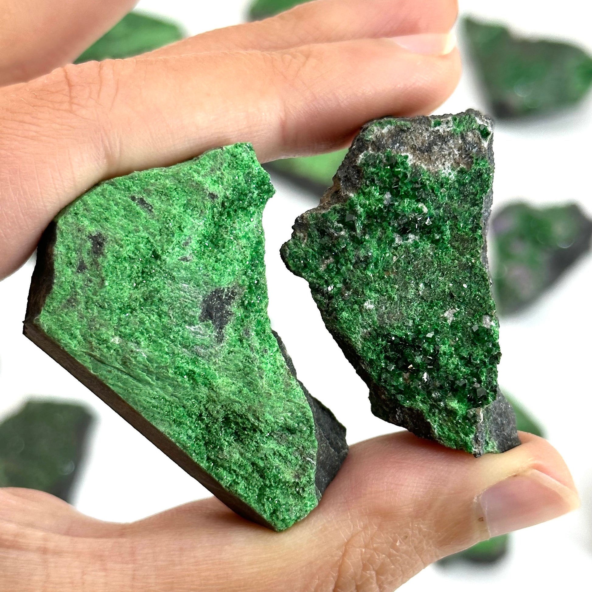 ONE Uvarovite Garnet (Russia) | green garnet, rare minerals, uvarovite garnet crystal, mineral specimen