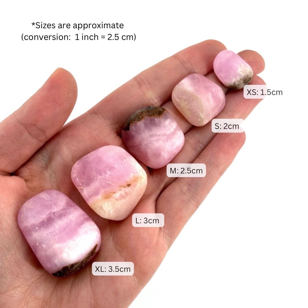 Rare! ONE tumbled pink aragonite, natural pink aragonite, polished aragonite, pink calcite tumble, pink aragonite crystal