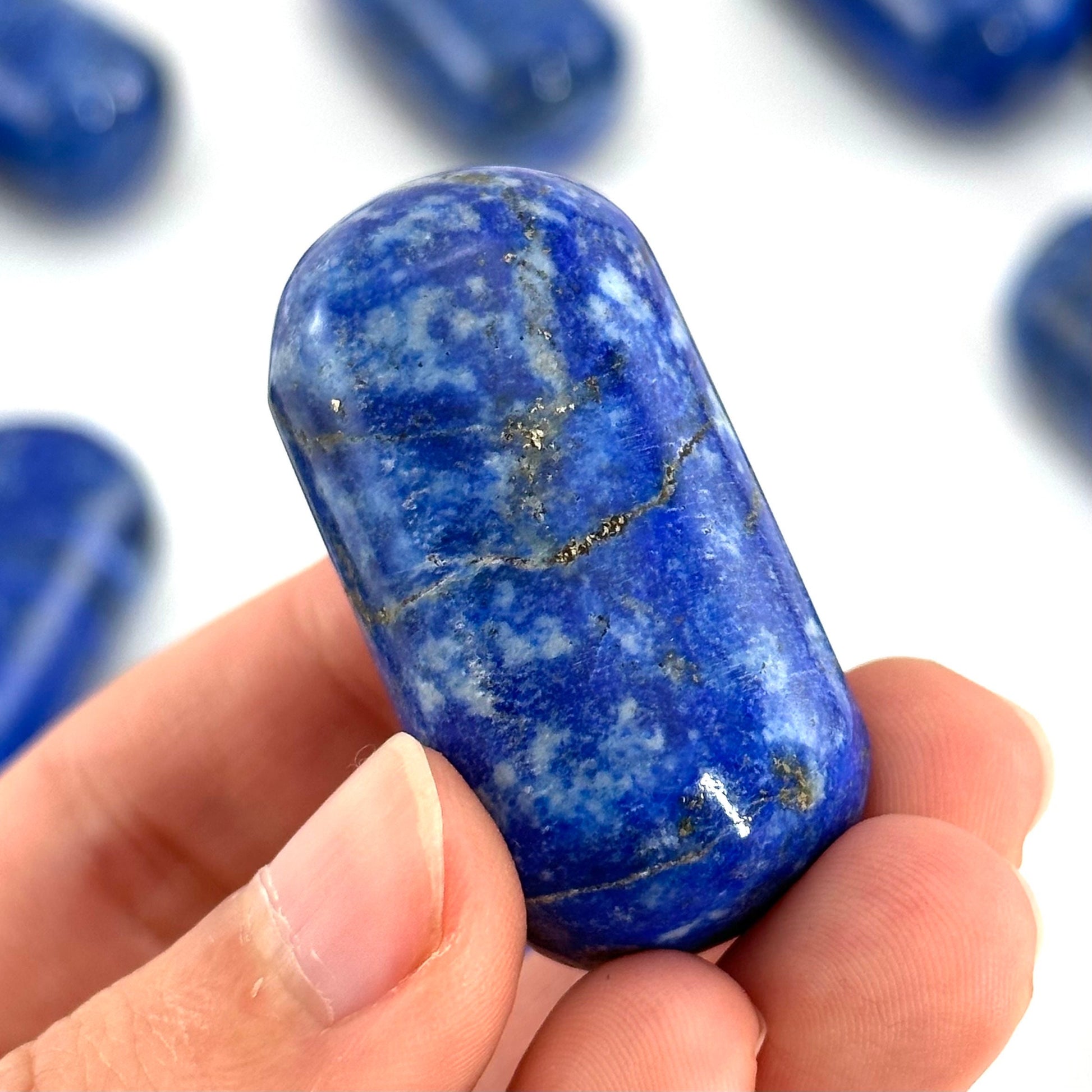 ONE Polished Lapis Lazuli, tumbled stones, tumbled crystal, blue lapis lazuli, lapis lazuli