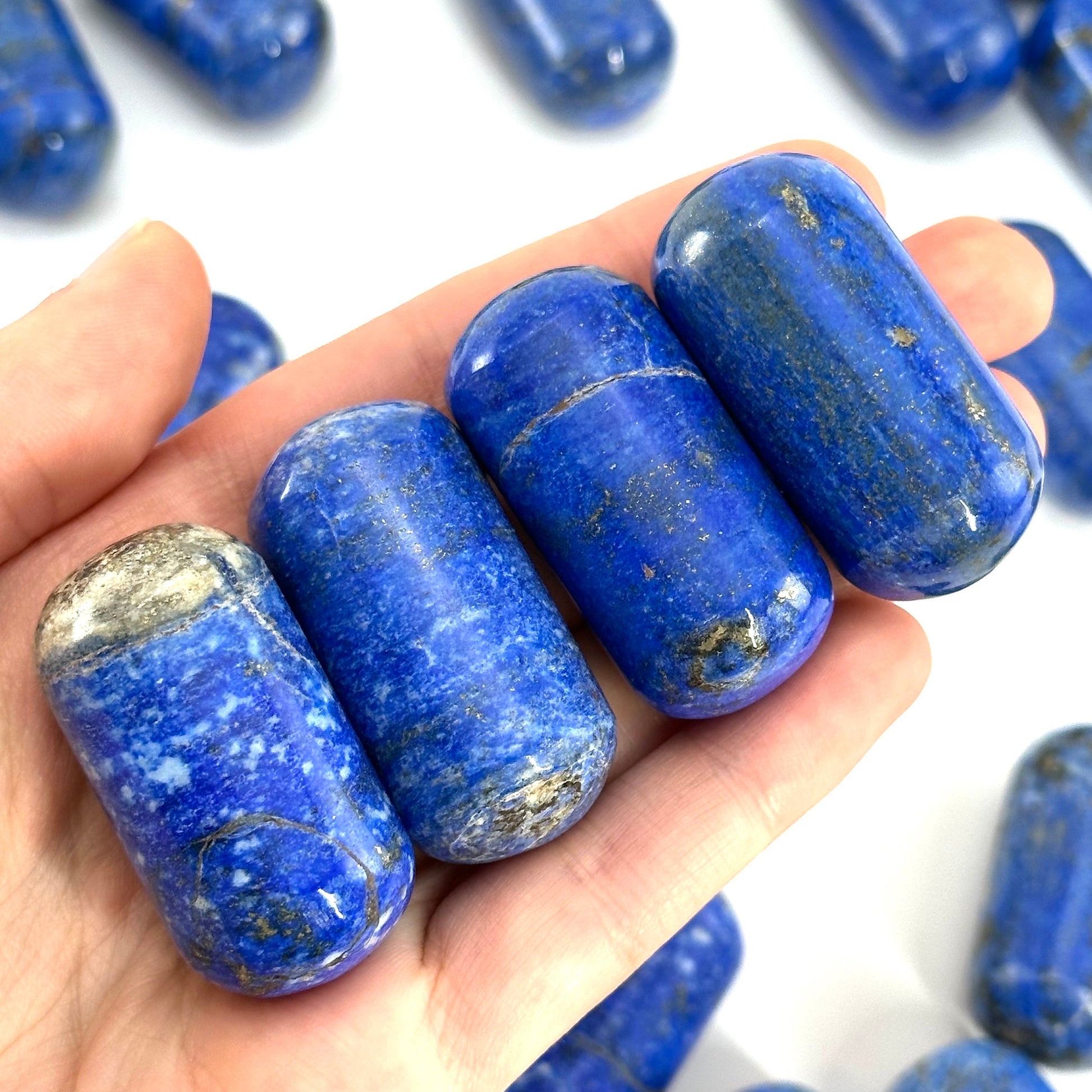 ONE Polished Lapis Lazuli, tumbled stones, tumbled crystal, blue lapis lazuli, lapis lazuli