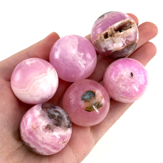 Rare! Pink Aragonite Sphere, crystal ball, natural pink aragonite sphere, aragonite crystal, crystal sphere