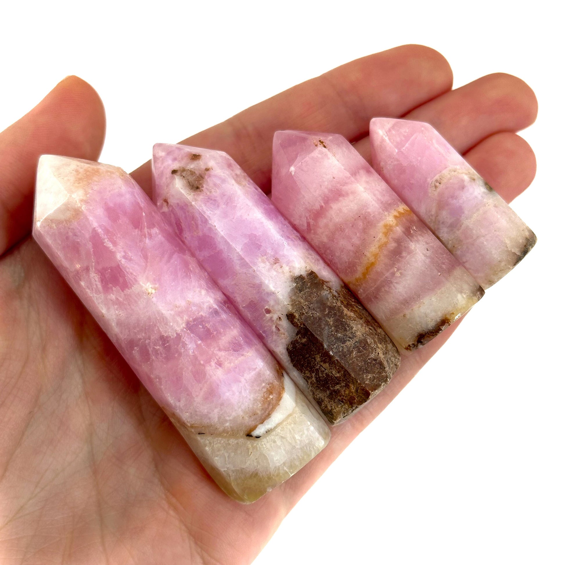 Rare! Pink Aragonite Point, natural pink aragonite tower, crystal point, pink aragonite crystal