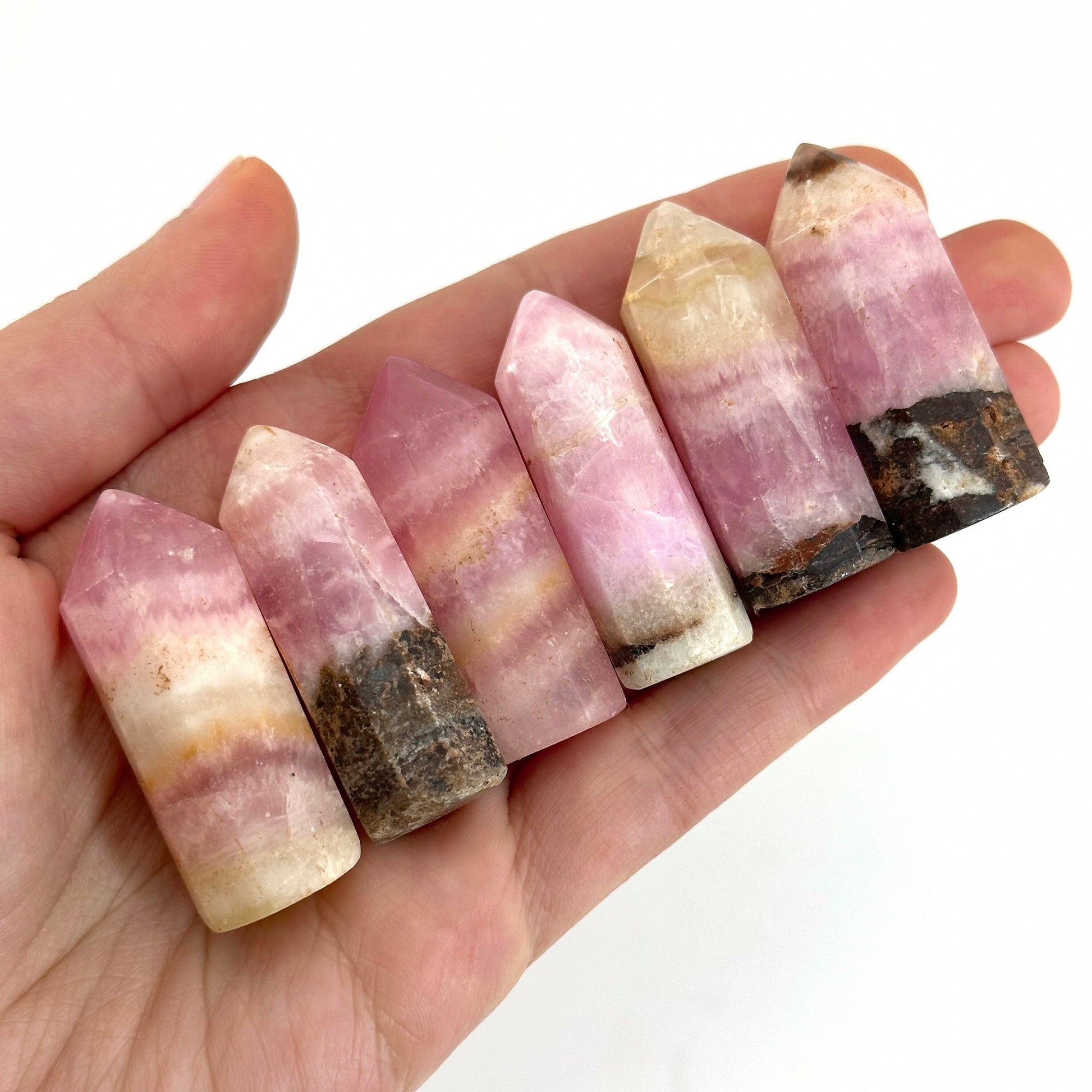 Rare! Pink Aragonite Point, natural pink aragonite tower, crystal point, pink aragonite crystal