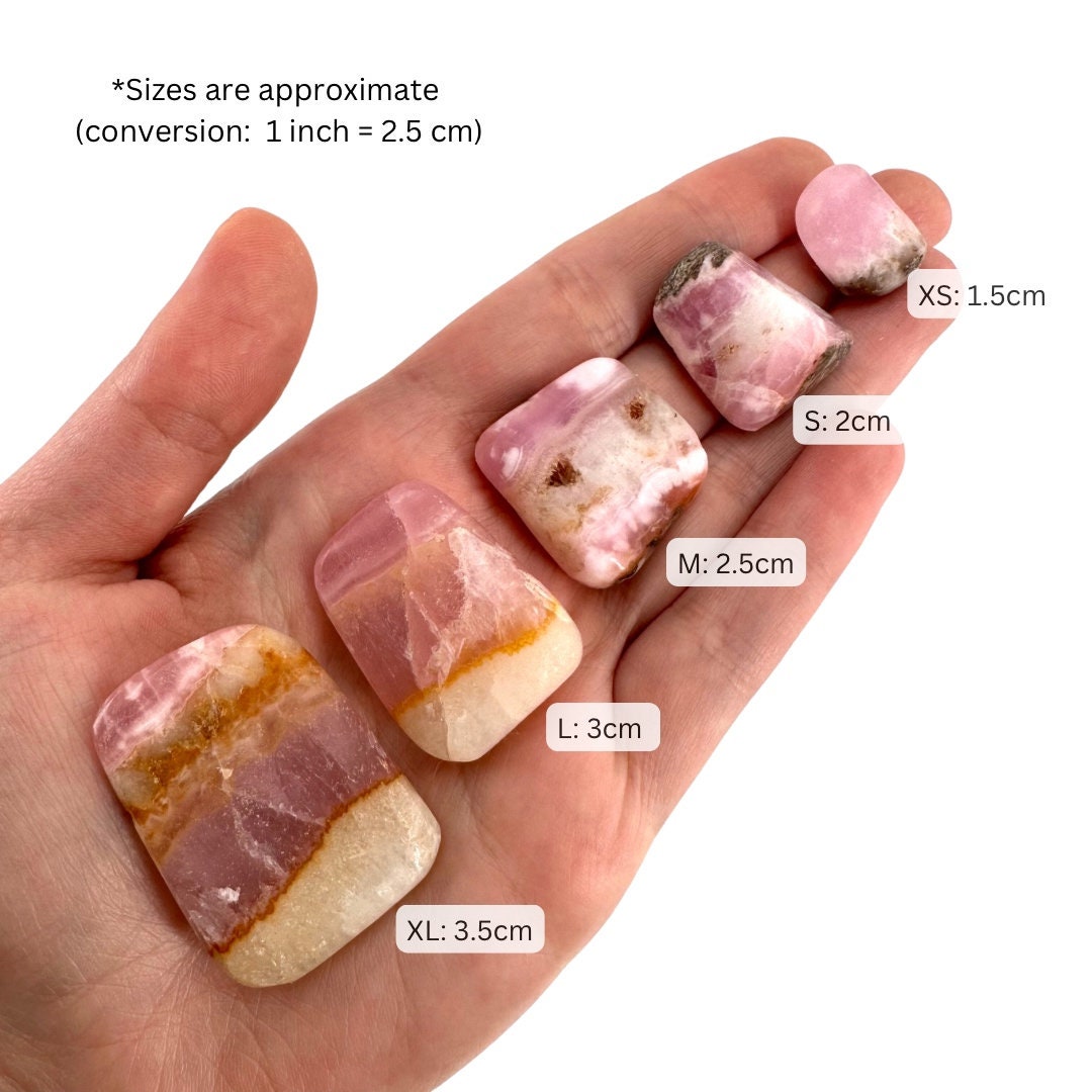 Rare! ONE tumbled pink aragonite, natural pink aragonite, polished aragonite, pink calcite tumble, pink aragonite crystal