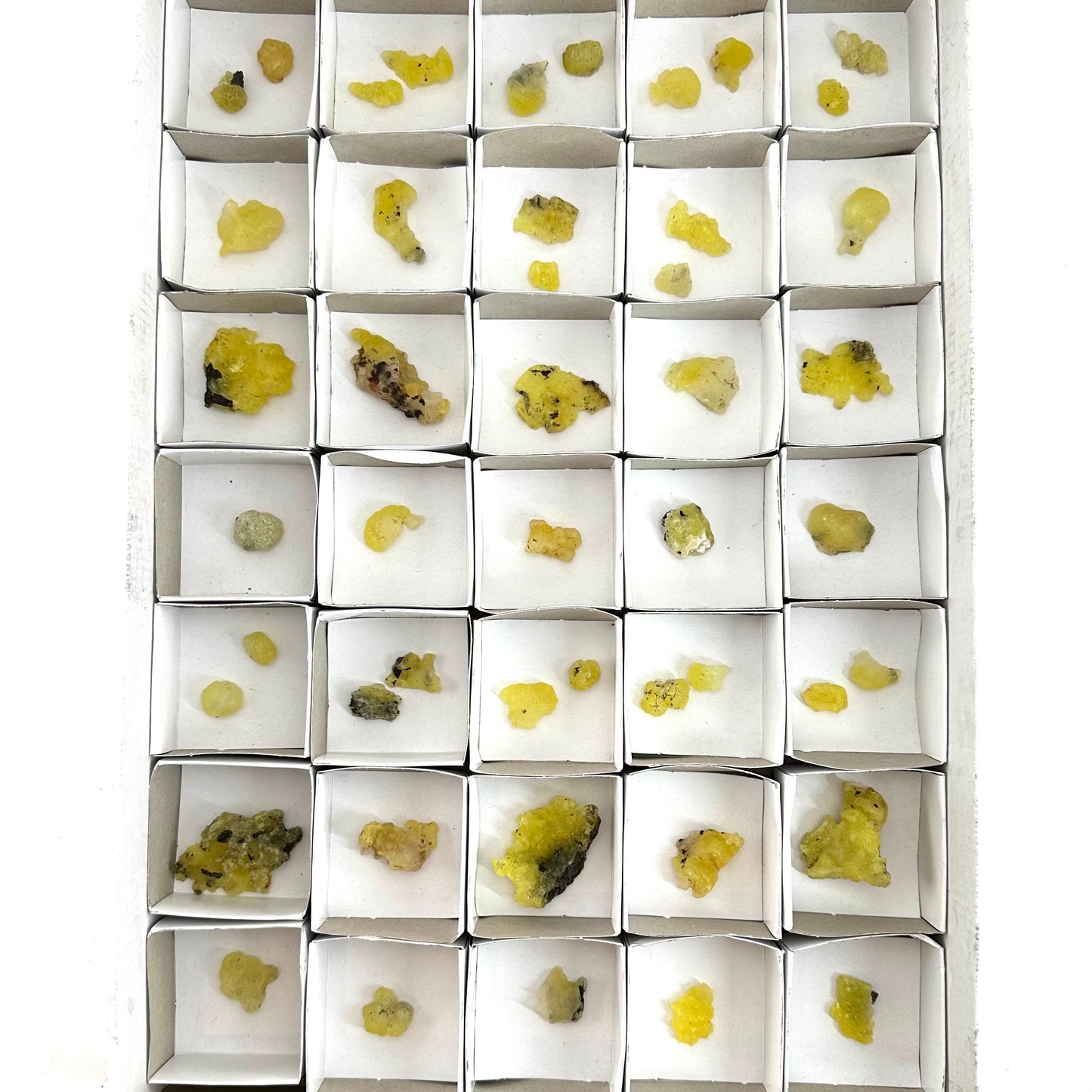 47pcs Yellow Brucite Wholesale | yellow brucite specimen, raw brucite, yellow brucite crystal, wholesale crystals, bulk crystals