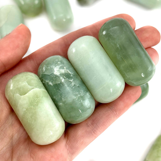ONE Polished New Jade, serpentine jade, polished new jade, grape jade tumble, serpentine crystal, tumbled stones