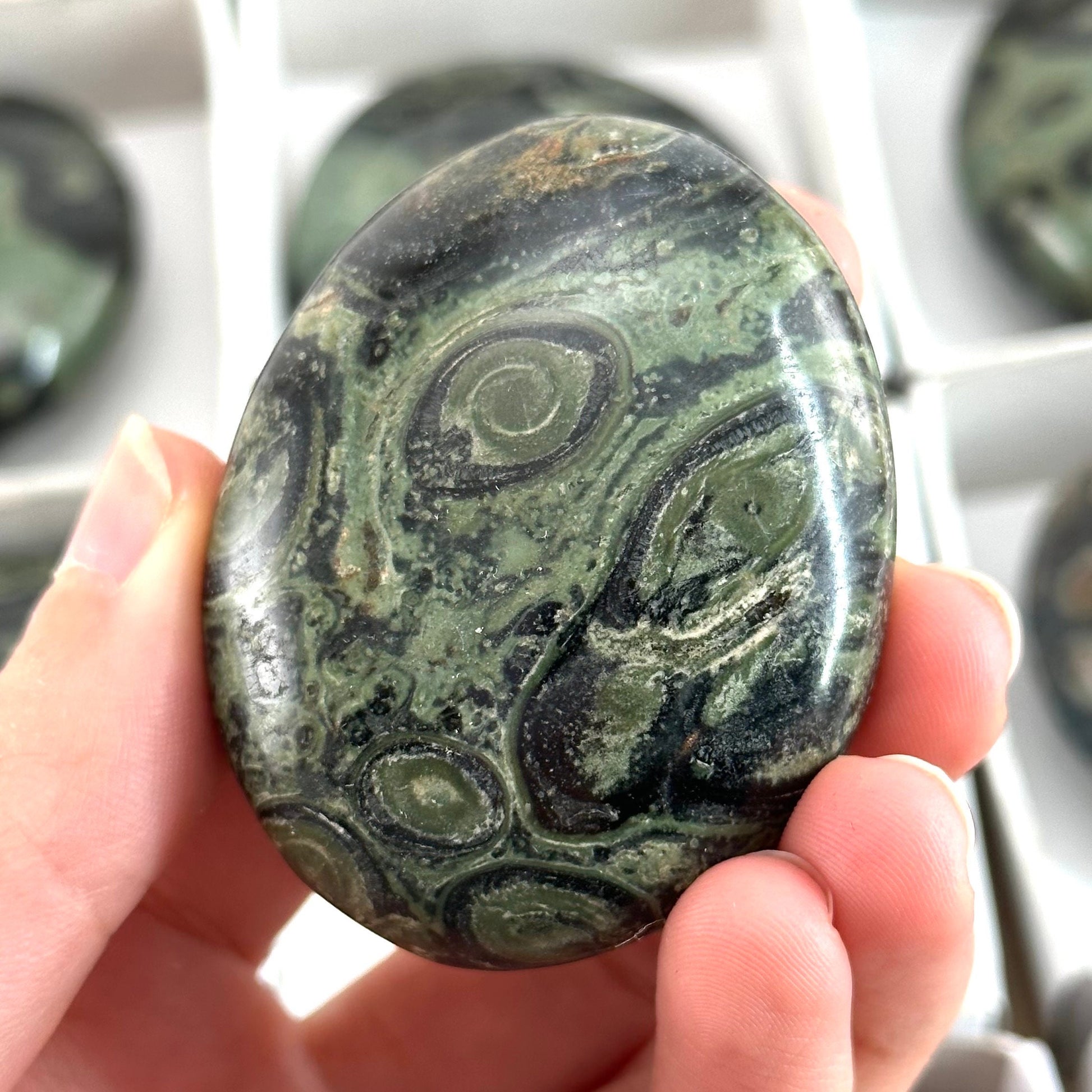 14pcs Wholesale Kambaba Jasper Palm Stones, Kambaba jasper, palm stone, worry stone, wholesale crystals, wholesale palm stones